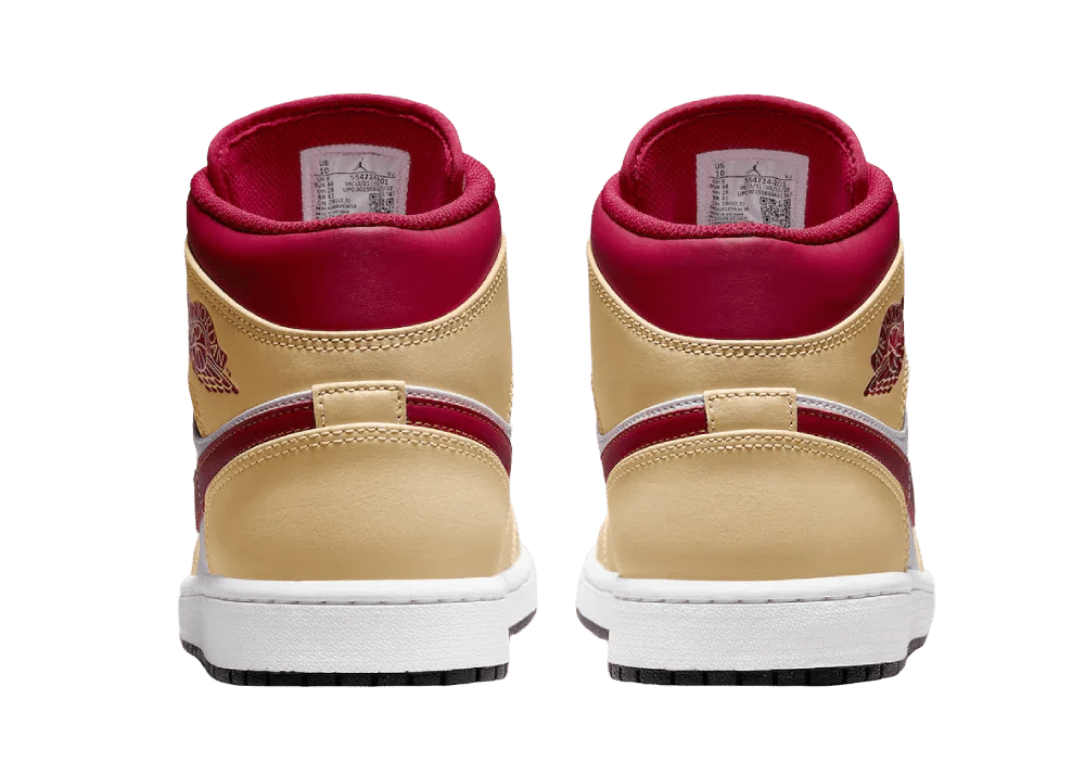 Nike Air Jordan 1 Mid Beige White Red - Sneaker Türkiye