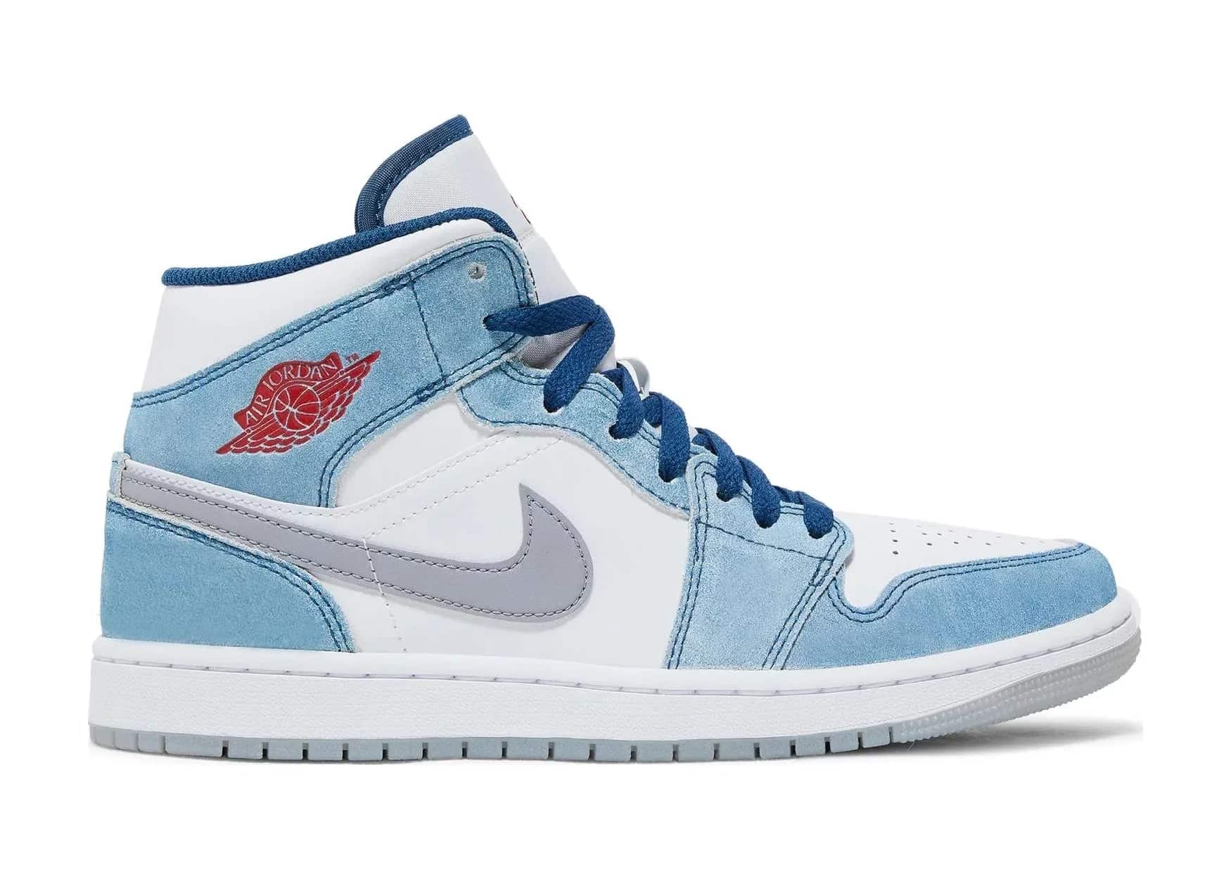 Nike Air Jordan 1 Mid French Blue Fire Red - Sneaker Türkiye