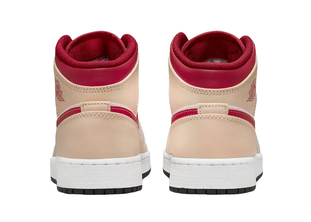 Nike Air Jordan 1 Mid Light Curry Cardinal (GS) - Sneaker Türkiye