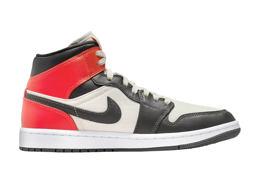 Nike Air Jordan 1 Mid Newsprint Light Orewood Brown (W) - Sneaker Türkiye