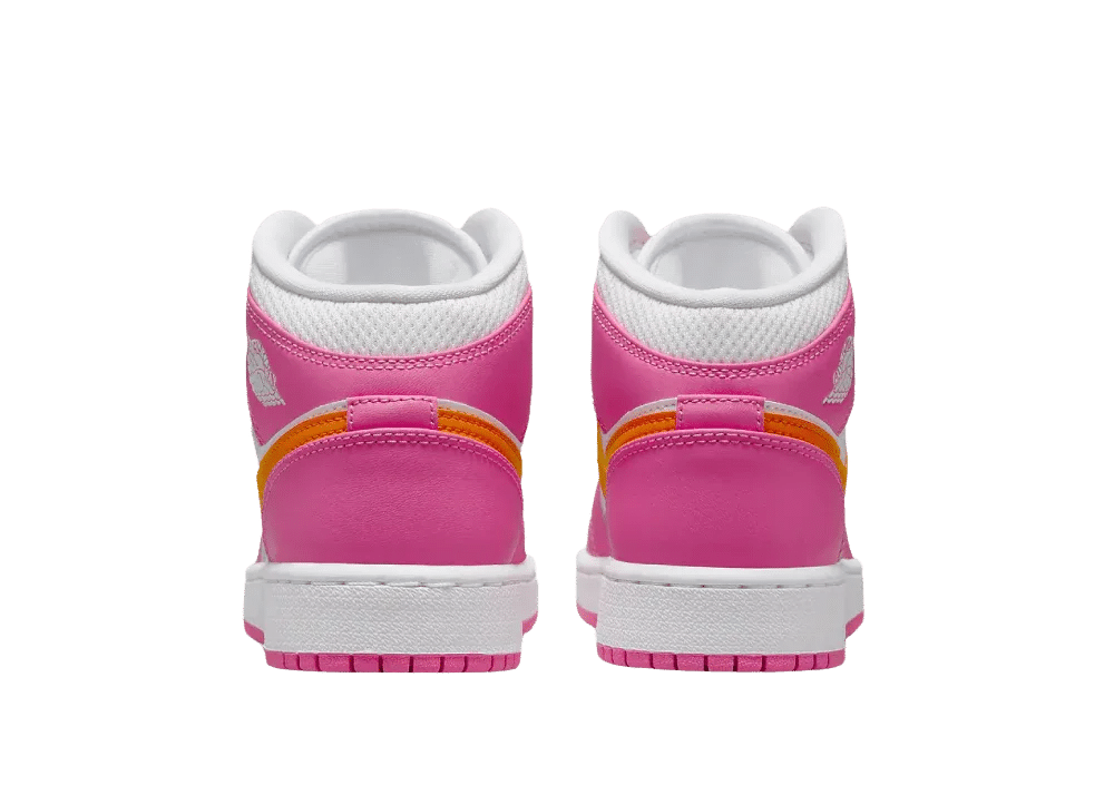 Nike Air Jordan 1 Mid Pinksicle Safety Orange (GS) - Sneaker Türkiye