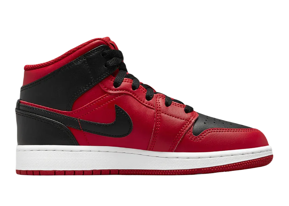 Nike Air Jordan 1 Mid Reverse Bred (2021) (GS) - Sneaker Türkiye