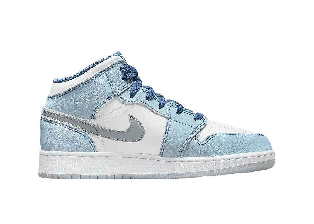 Nike Air Jordan 1 Mid SE French Blue Light Steel (GS) - Sneaker Türkiye