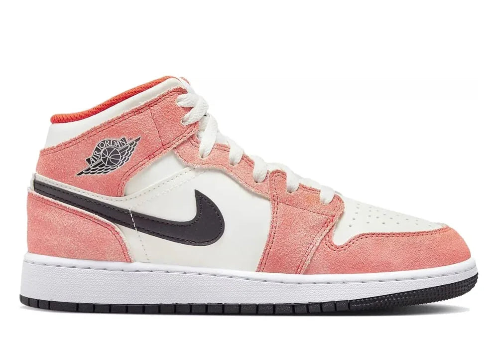Nike Air Jordan 1 Mid SE Orange Suede (GS) - Sneaker Türkiye
