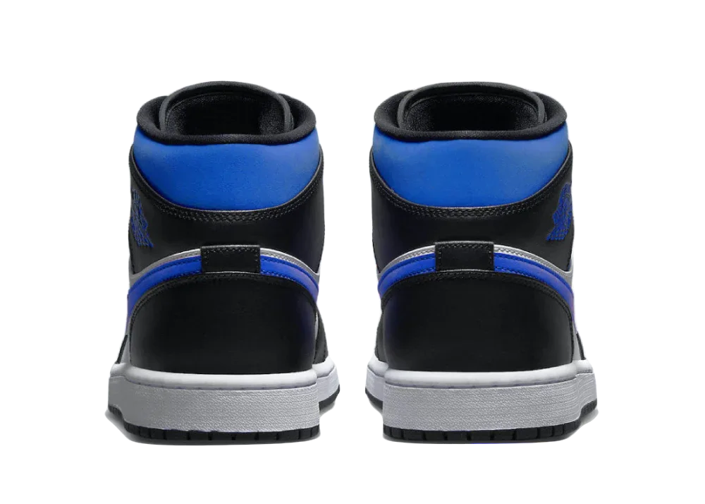 Nike Air Jordan 1 Mid White Black Racer Blue - Sneaker Türkiye