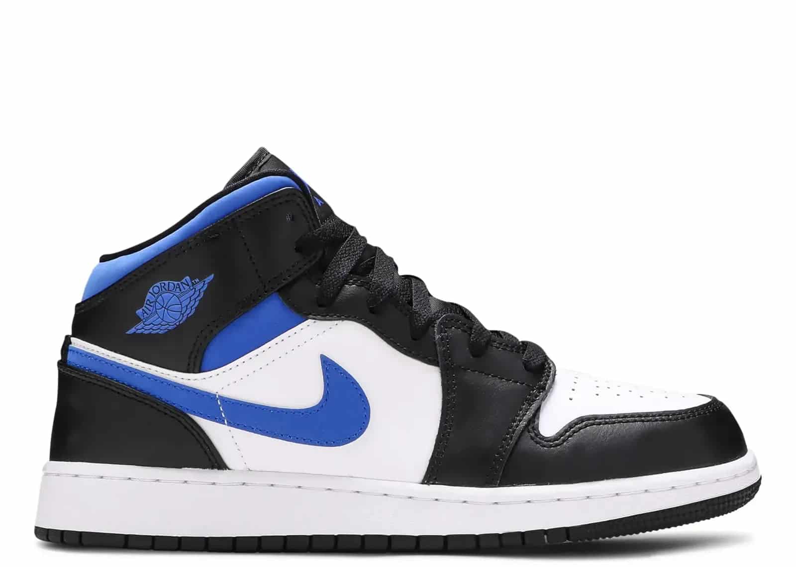 Nike Air Jordan 1 Mid White Black Royal (GS) - Sneaker Türkiye