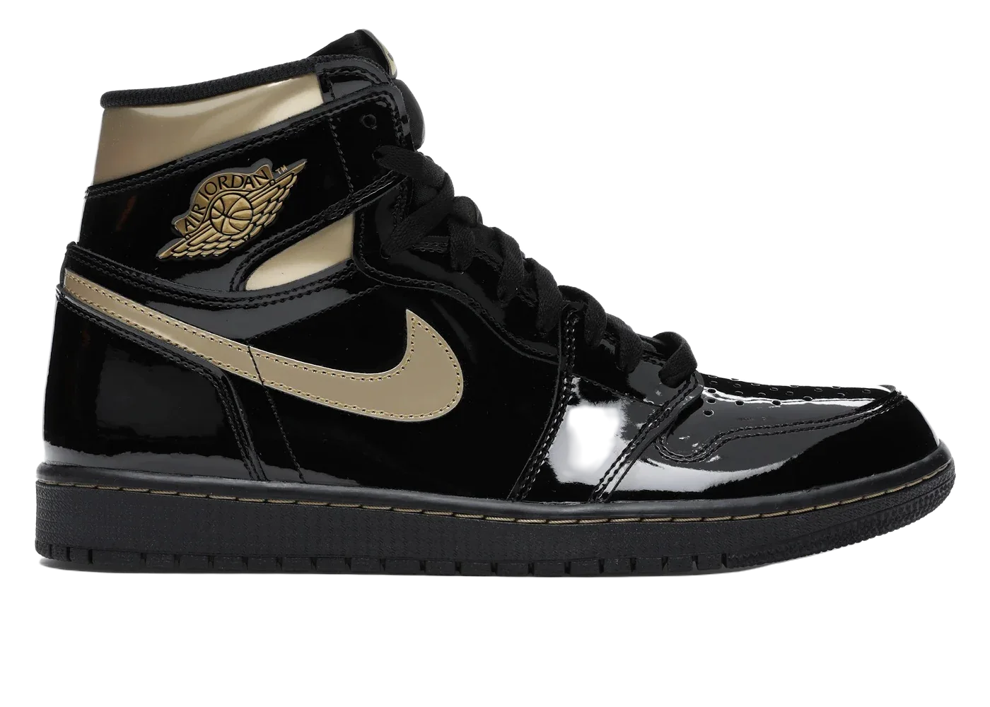 Nike Air Jordan 1 Retro High Black Metallic Gold (2020) - Sneaker Türkiye