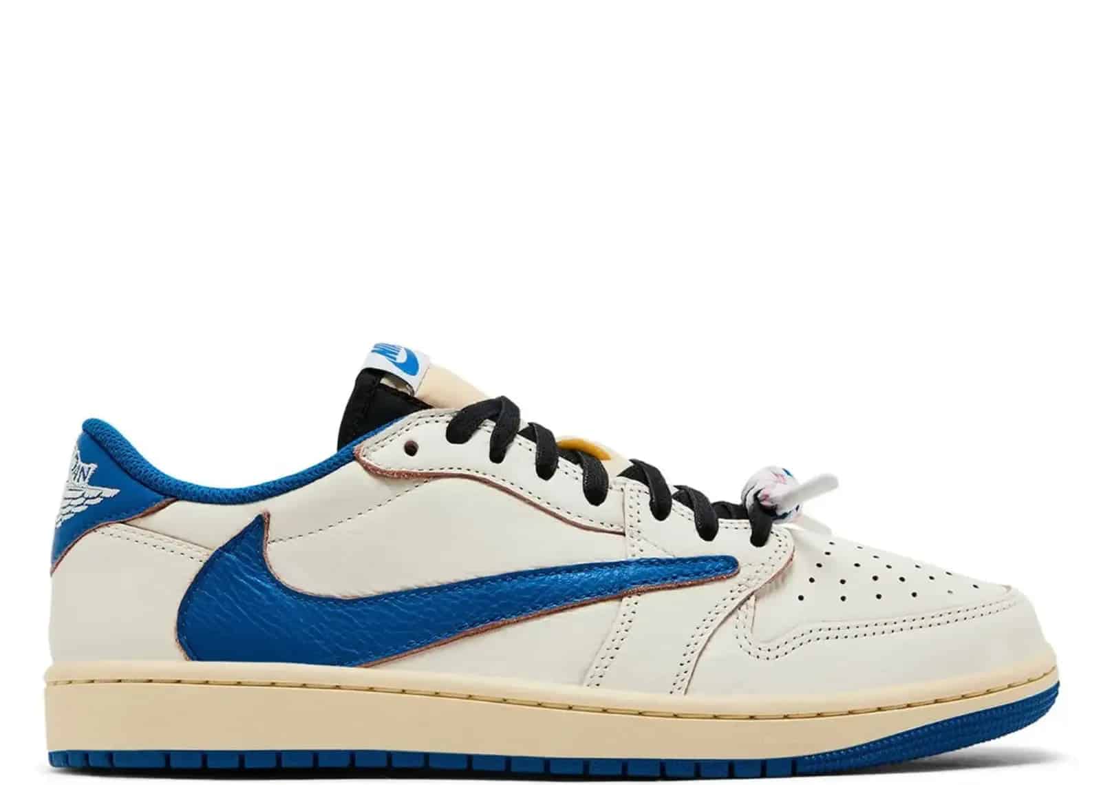 Nike Air Jordan 1 Retro Low OG SP Fragment x Travis Scott Sail Military Blue - Sneaker Türkiye