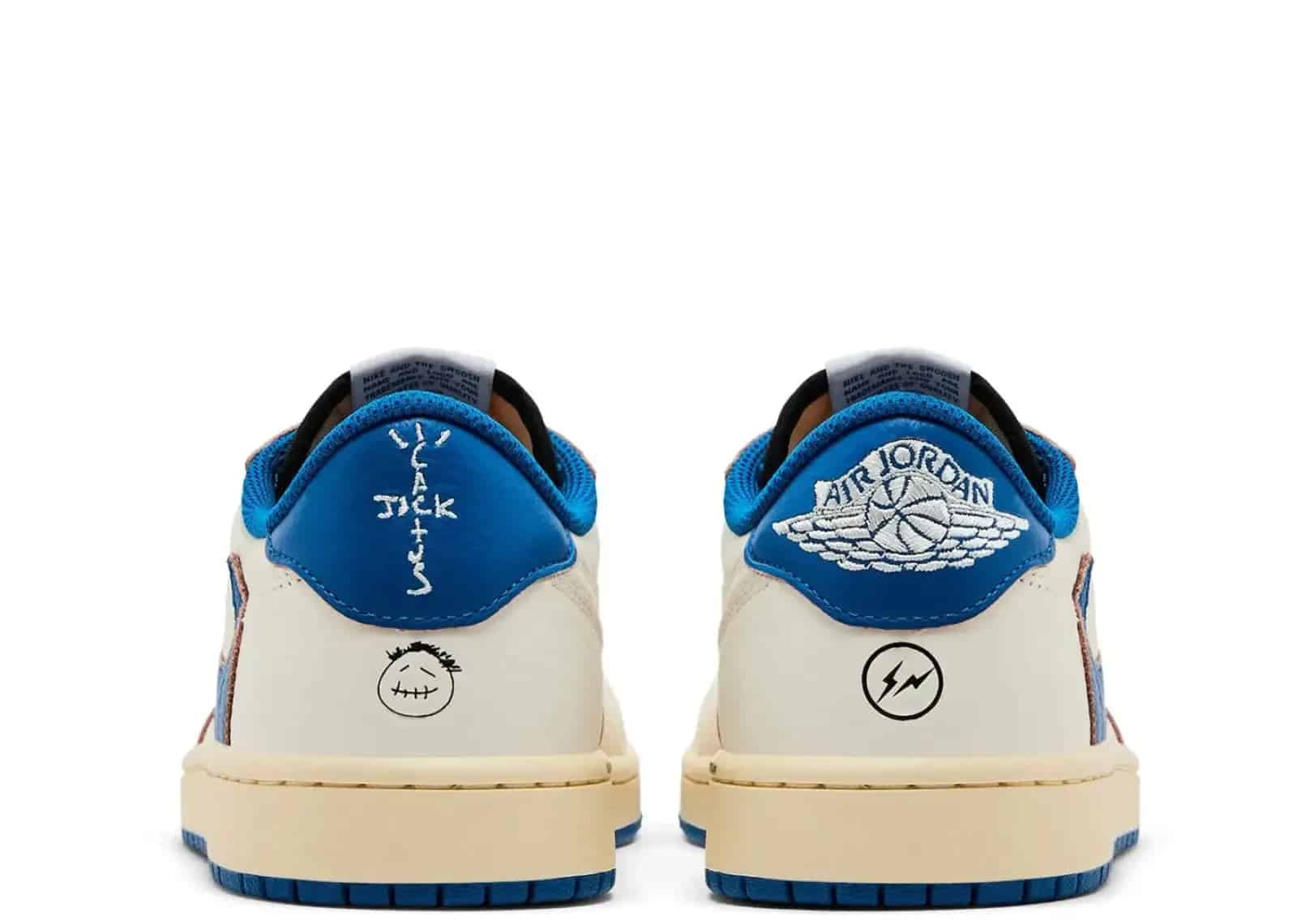 Nike Air Jordan 1 Retro Low OG SP Fragment x Travis Scott Sail Military Blue - Sneaker Türkiye