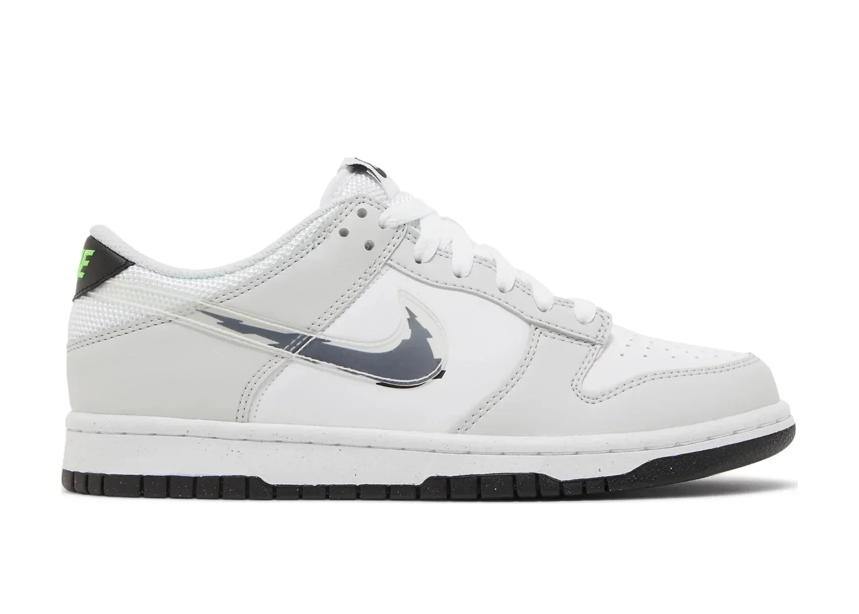 Nike Dunk Low Glitch Swoosh White Grey (GS) - Sneaker Türkiye