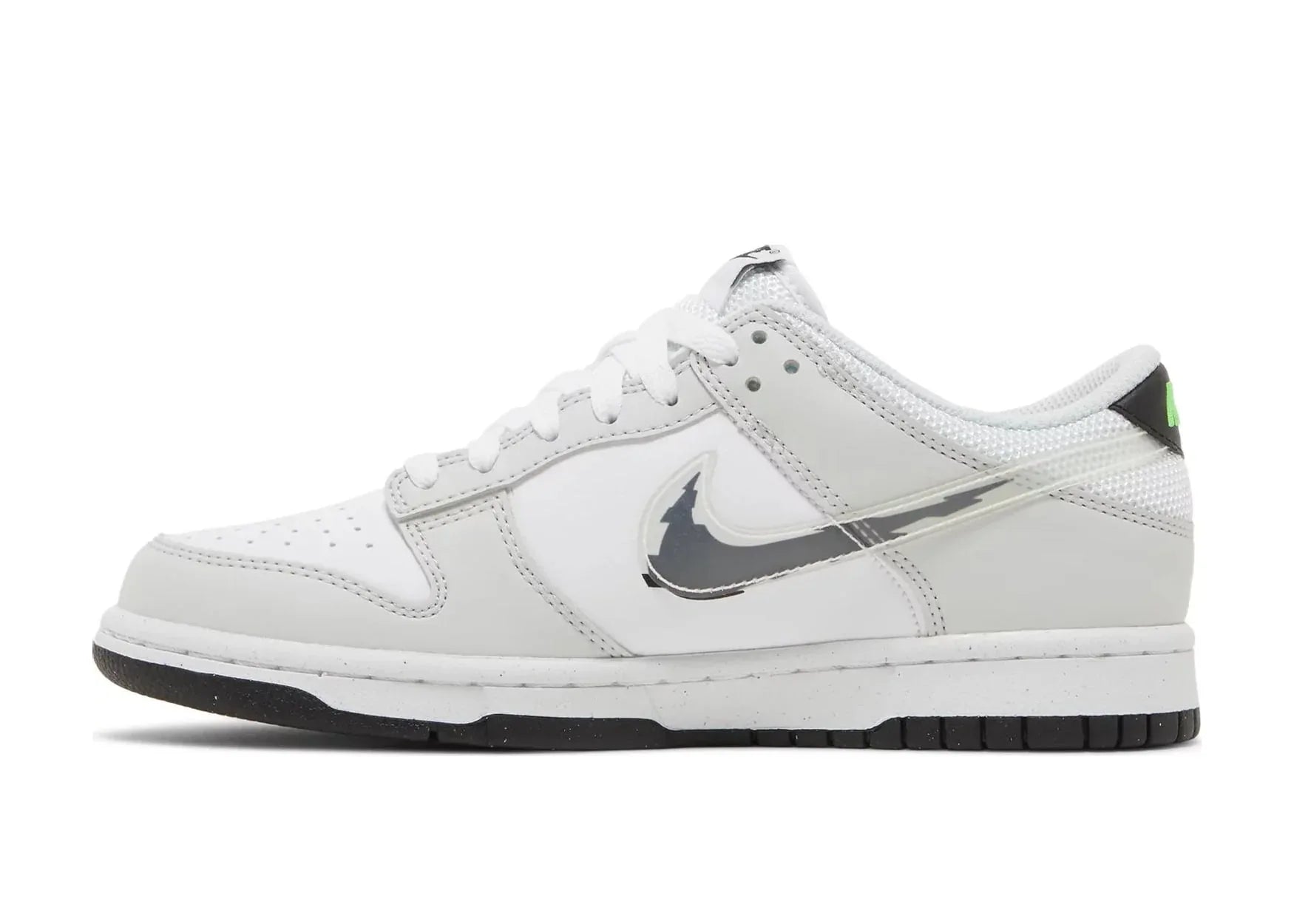 Nike Dunk Low Glitch Swoosh White Grey (GS) - Sneaker Türkiye