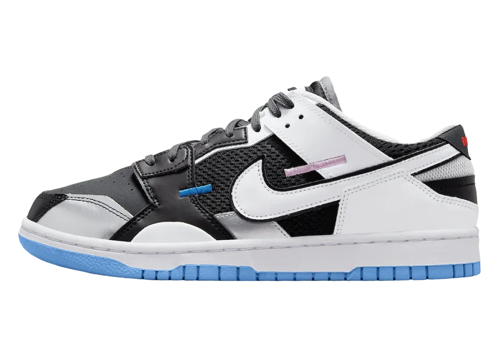 Nike Dunk Low Scrap Black Neutral Grey University Blue White - Sneaker Türkiye