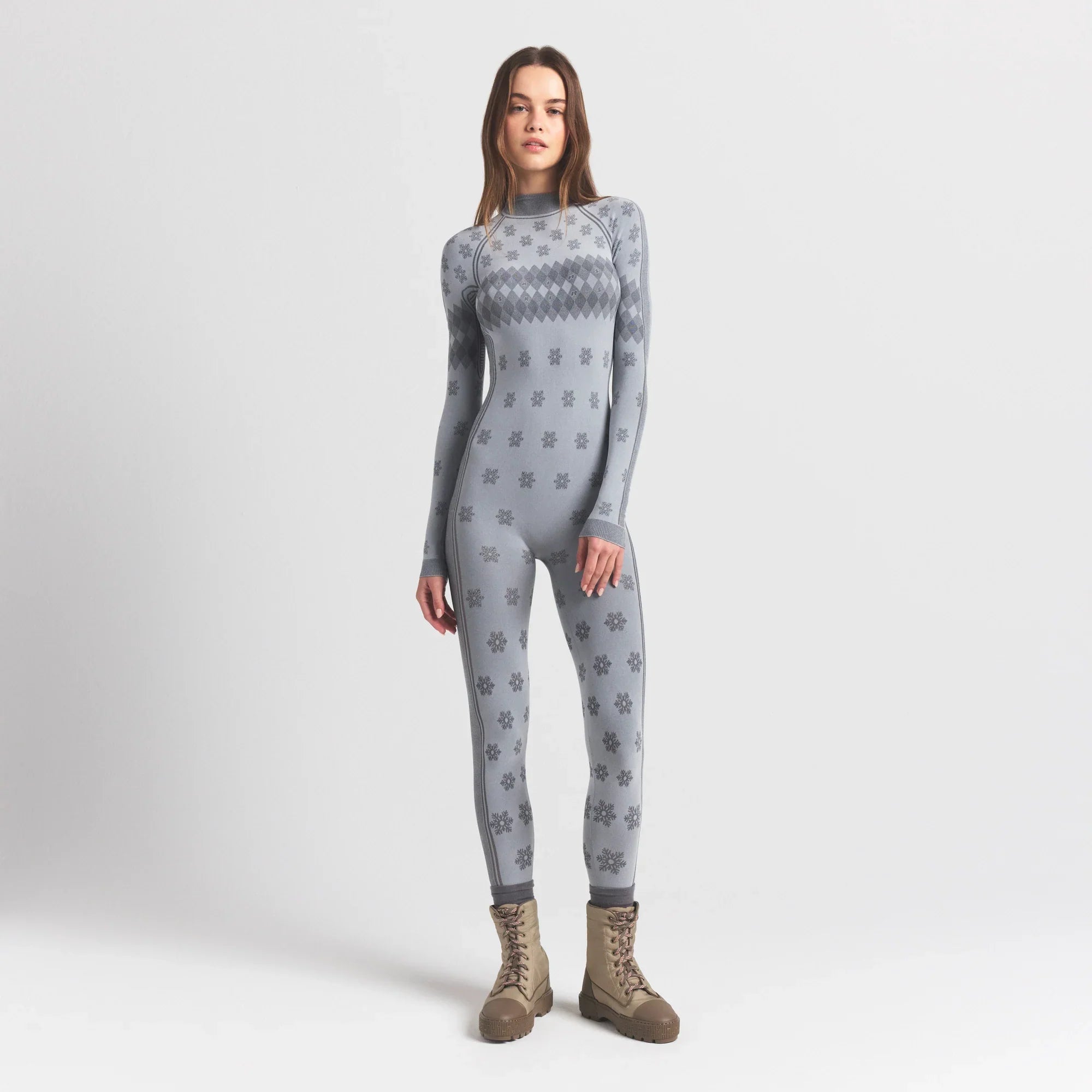 SKIMS FIRST LAYERS TURTLENECK CATSUIT | MIRROR WINTER FAIR ISLE - Sneaker Türkiye