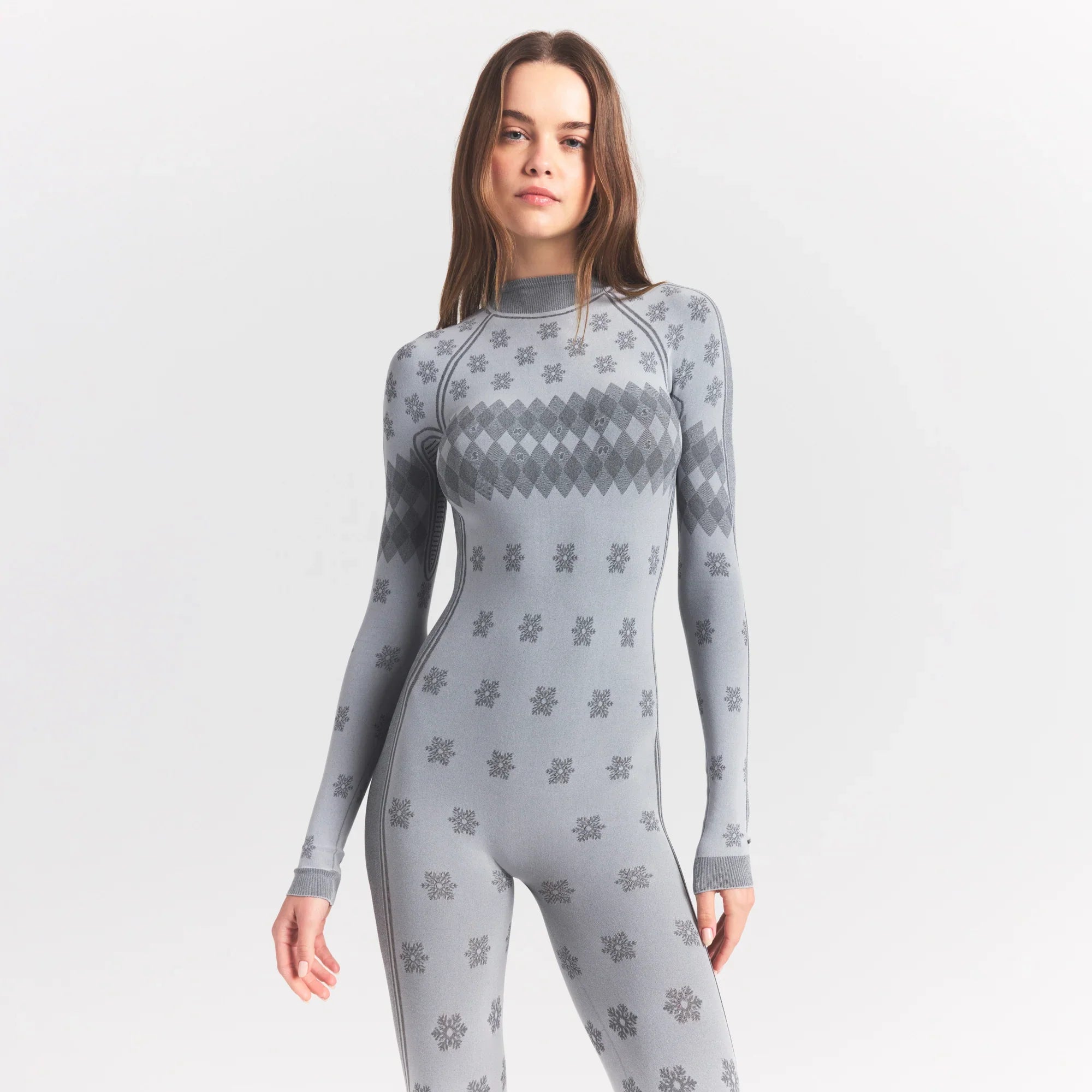 SKIMS FIRST LAYERS TURTLENECK CATSUIT | MIRROR WINTER FAIR ISLE - Sneaker Türkiye