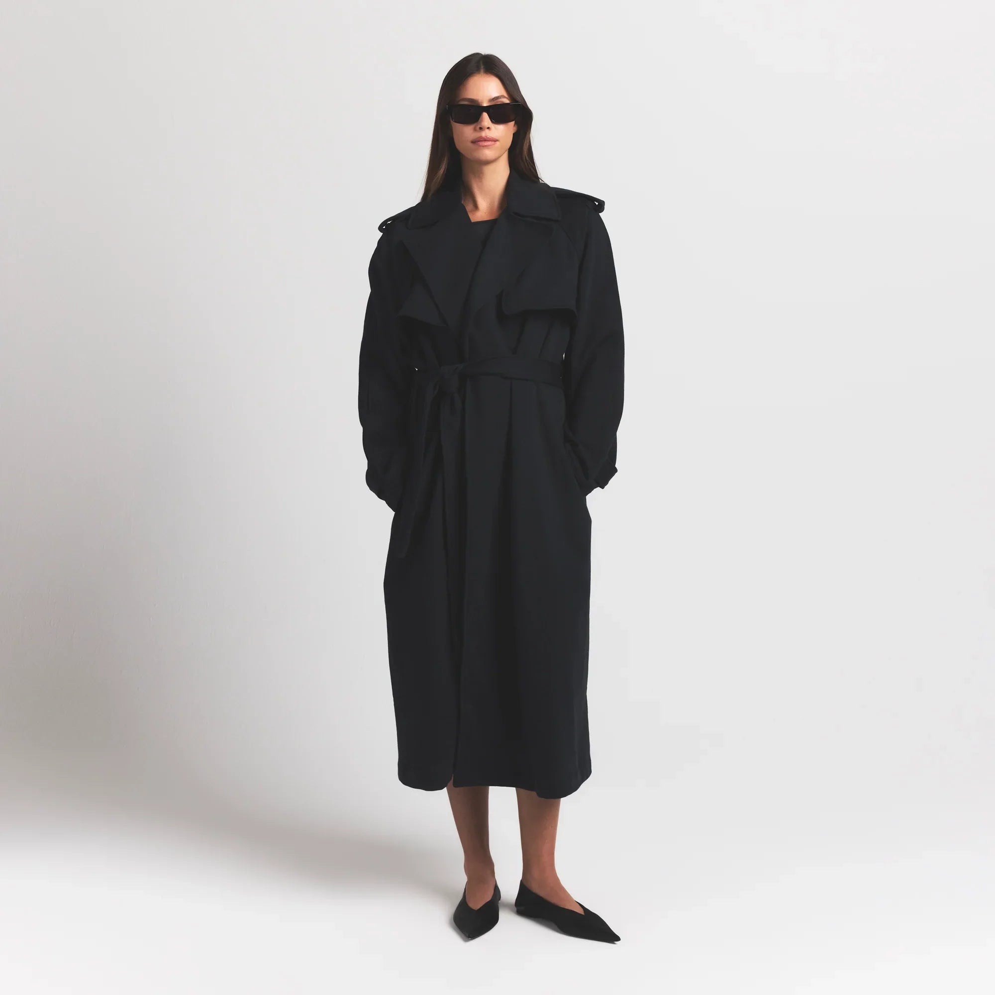 SKIMS BOYFRIEND FLEECE OVERBedenD TRENCH COAT | ONYX - Sneaker Türkiye