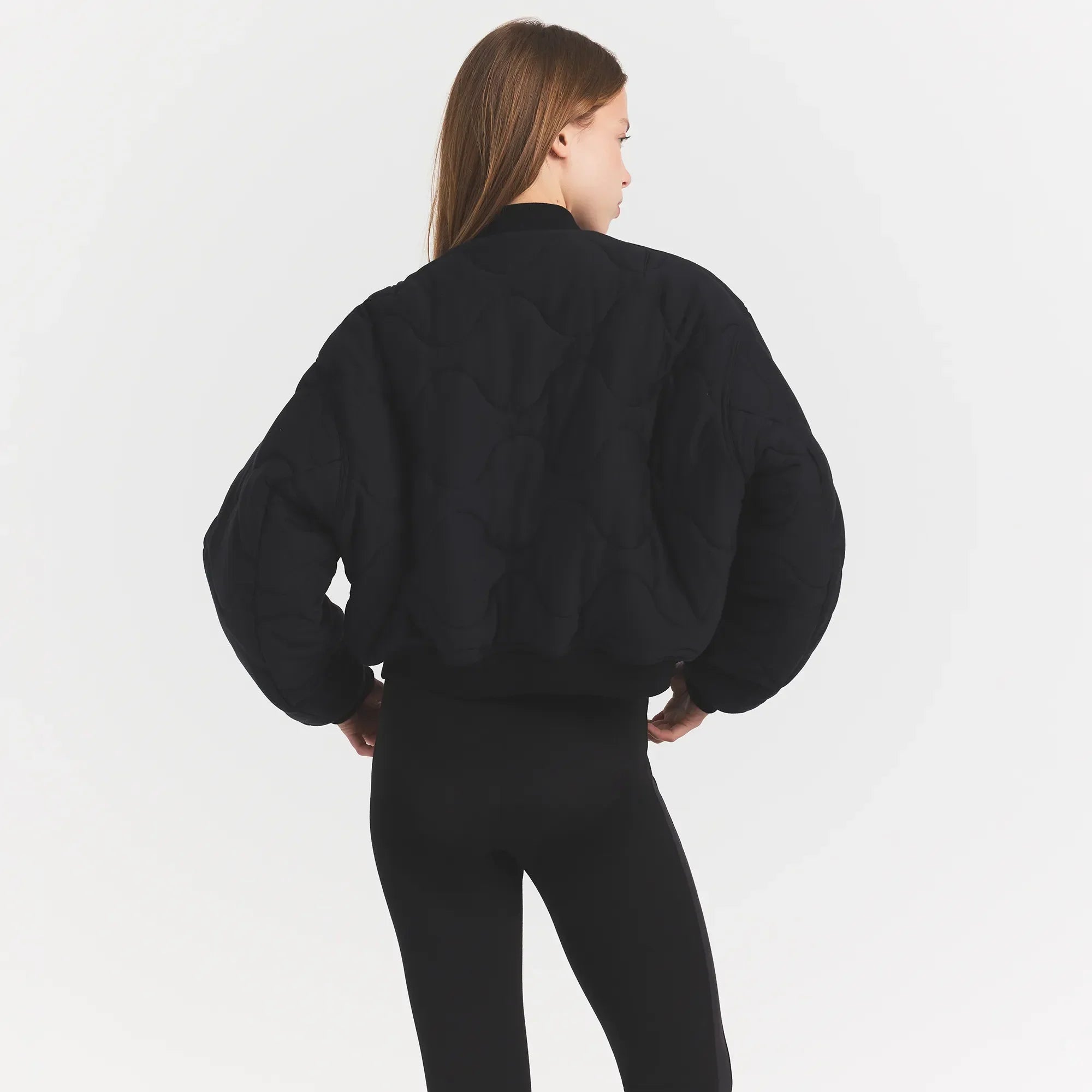 SKIMS NEOPRENE OUTERWEAR REVERSIBLE BOMBER JACKET | OBSIDIAN - Sneaker Türkiye