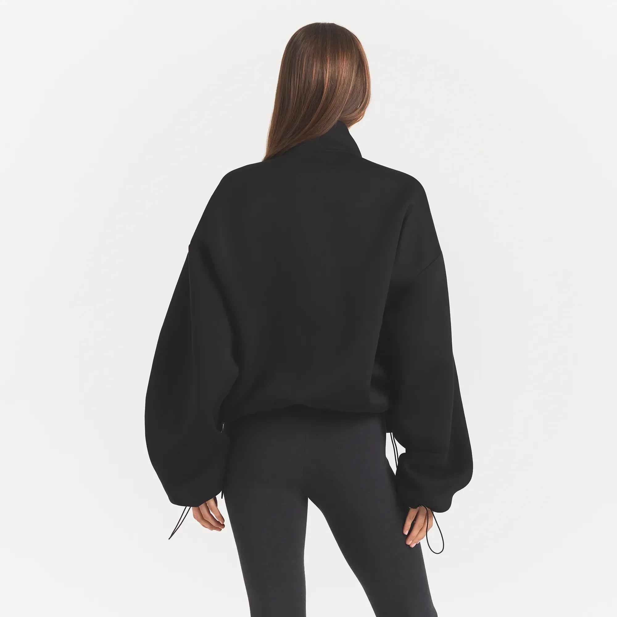 SKIMS NEOPRENE OUTERWEAR OVERBedenD MOCK NECK JACKET | OBSIDIAN - Sneaker Türkiye