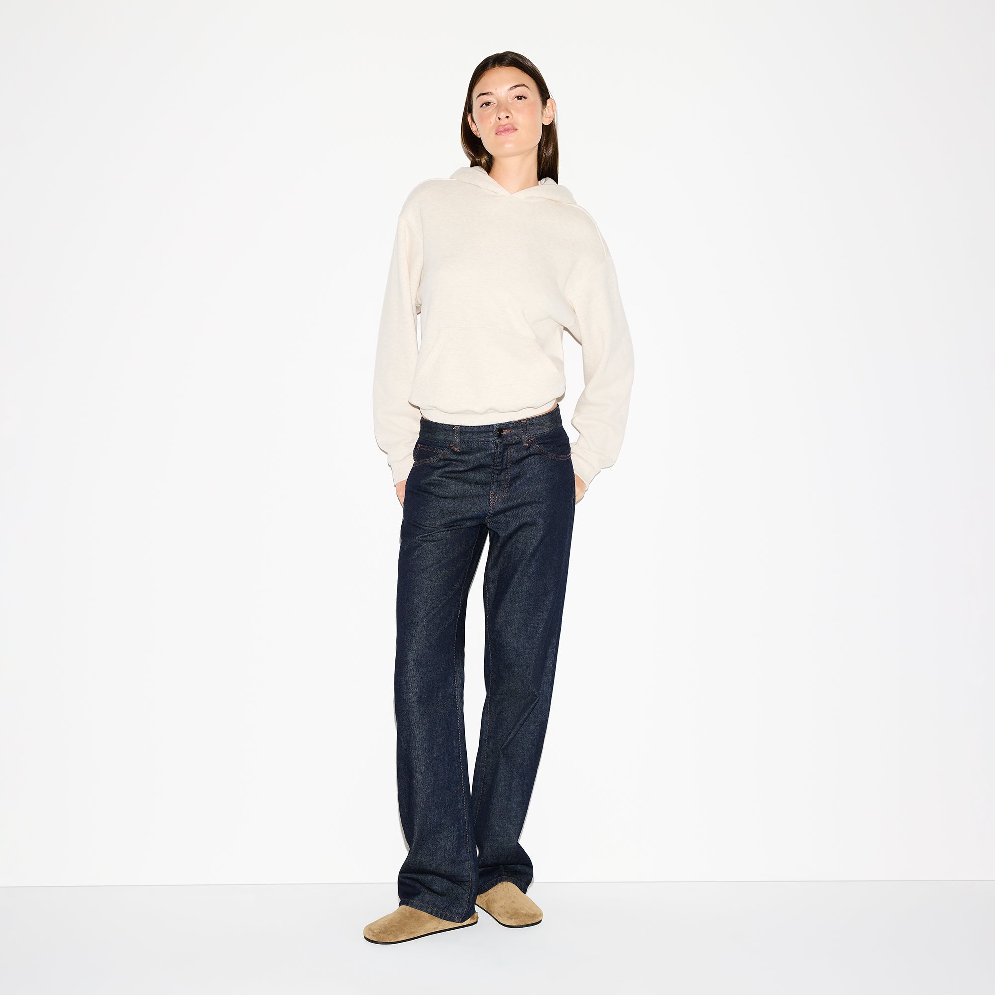 SKIMS COTTON FLEECE CLASSIC HOODIE | OATMEAL HEATHER - Sneaker Türkiye