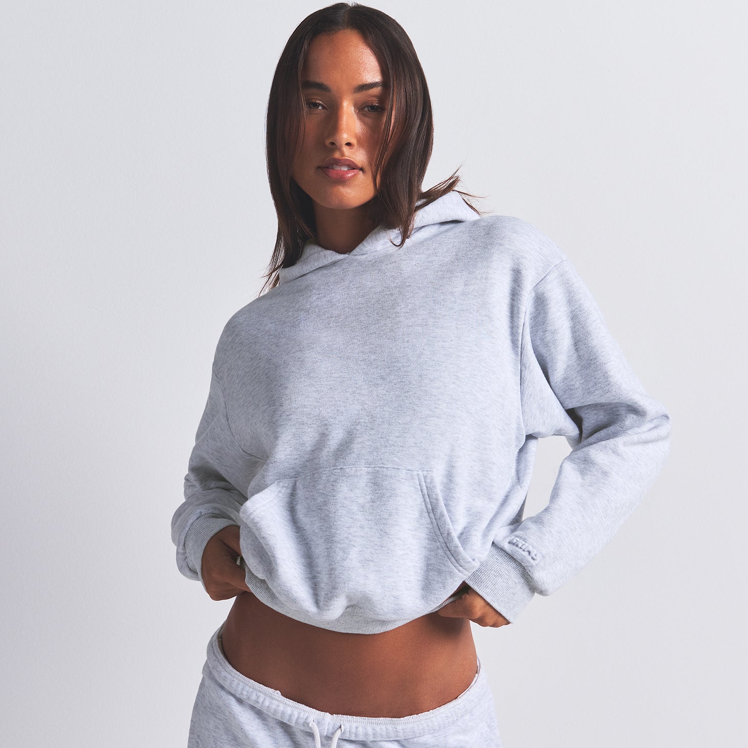 SKIMS COTTON FLEECE CLASSIC HOODIE | LIGHT HEATHER GREY - Sneaker Türkiye