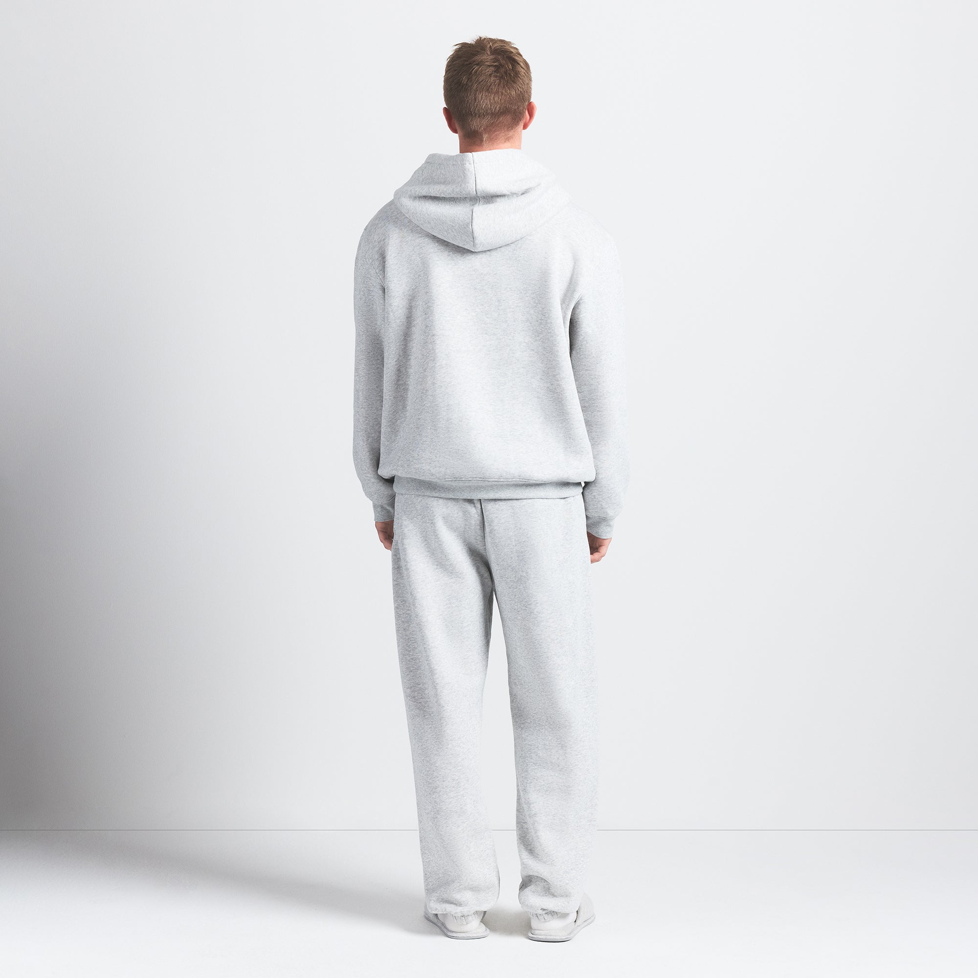 SKIMS FLEECE LOUNGE MENS RELAXED HOODIE | LIGHT HEATHER GREY - Sneaker Türkiye