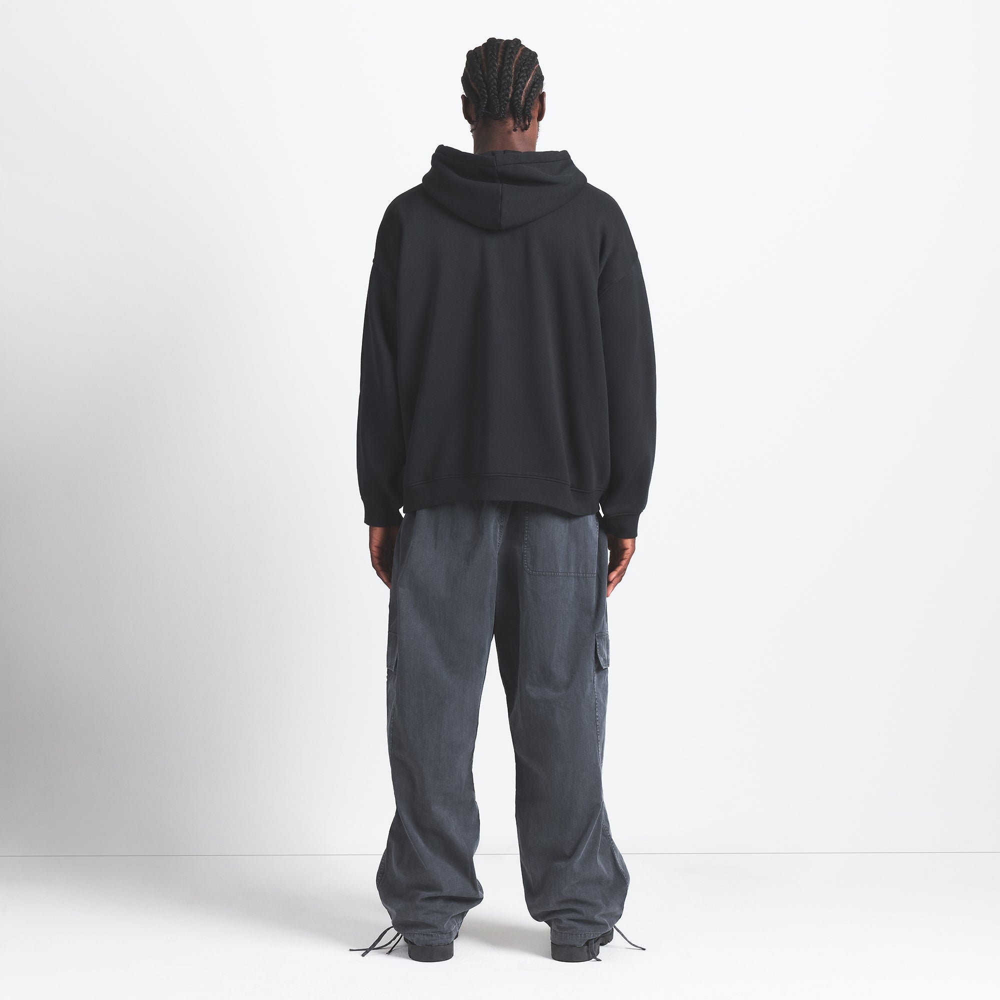 SKIMS FLEECE LOUNGE MENS RELAXED HOODIE | WASHED ONYX - Sneaker Türkiye