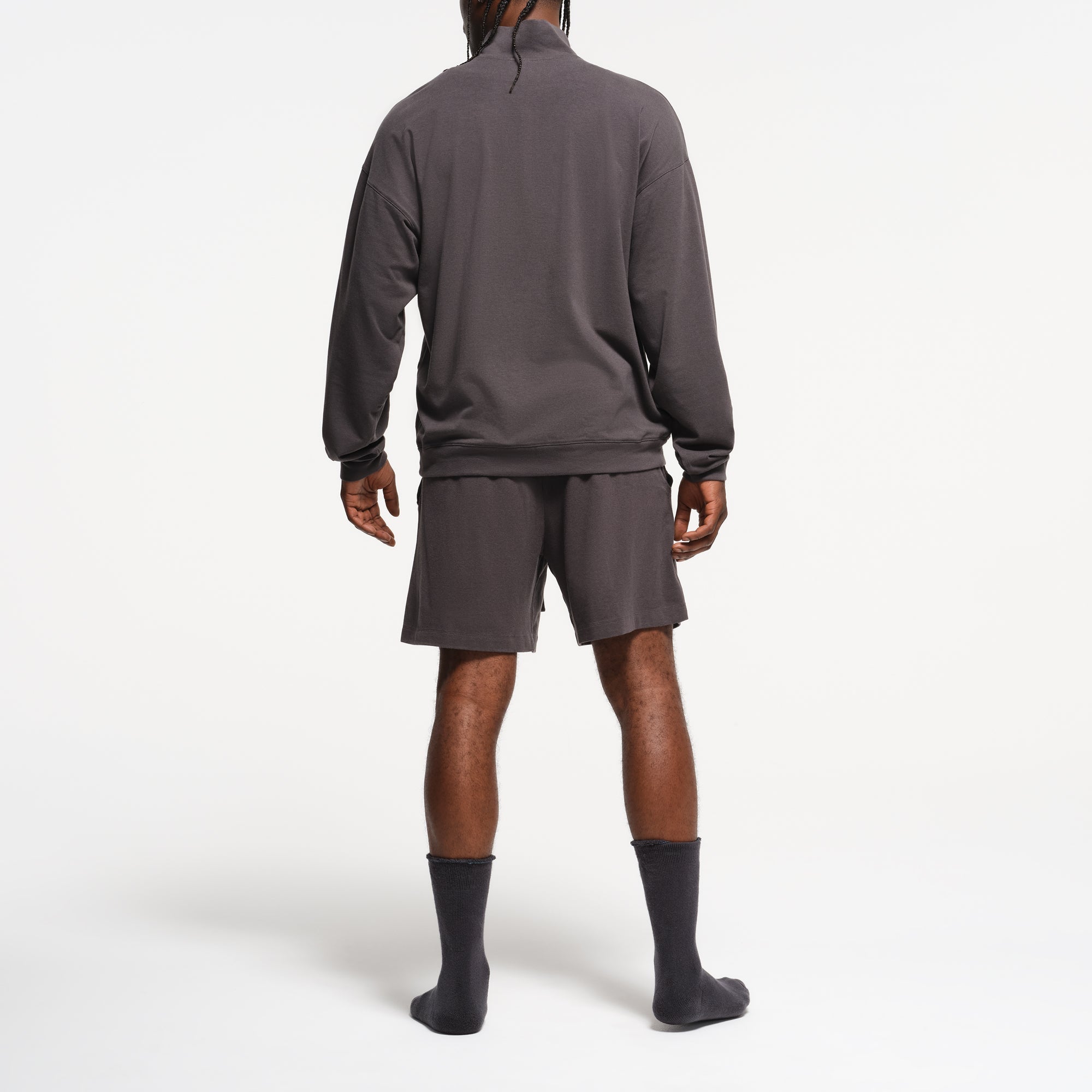 SKIMS JERSEY LOUNGE MENS RELAXED QUARTER ZIP PULLOVER | ASH - Sneaker Türkiye