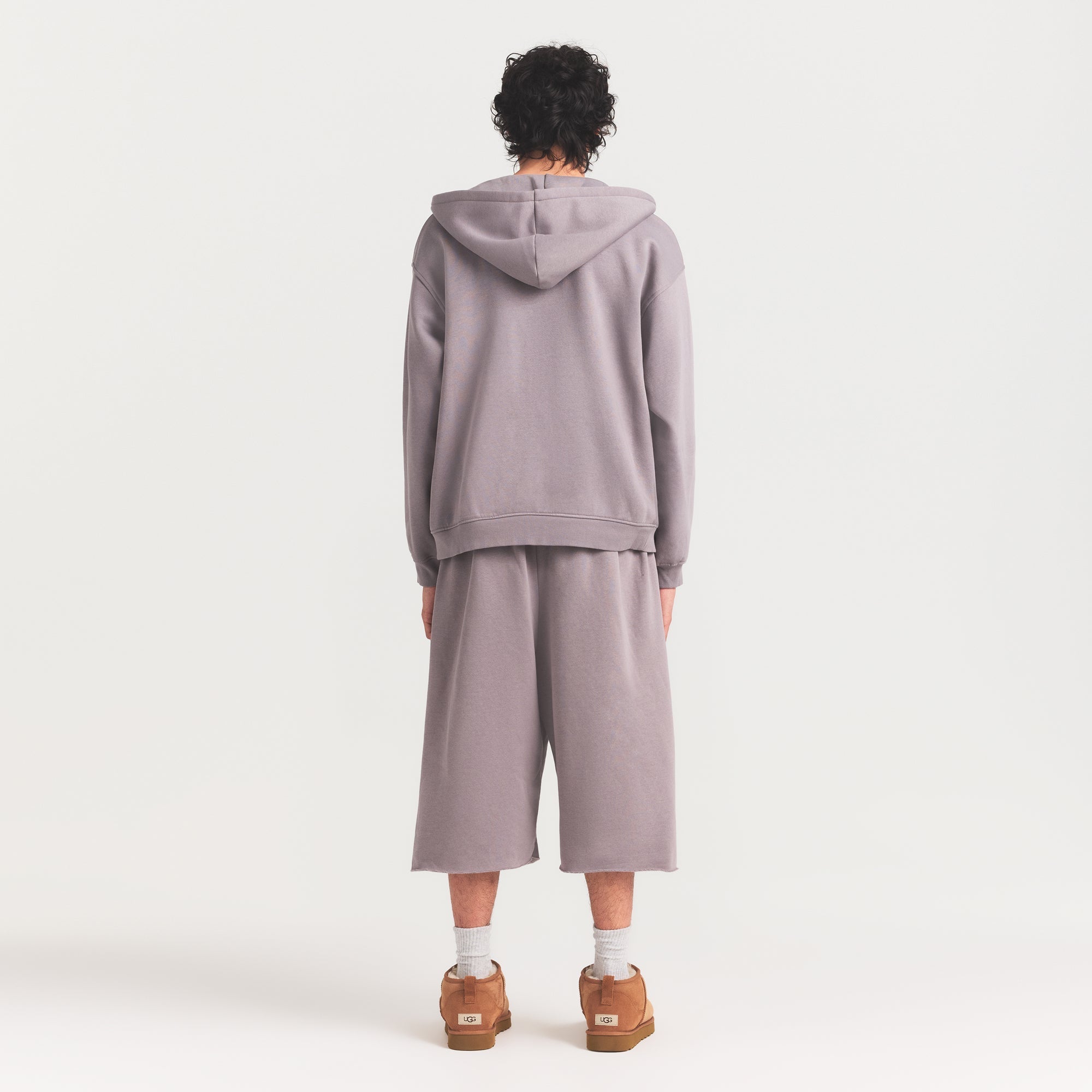 SKIMS FLEECE LOUNGE MENS RELAXED ZIP UP HOODIE | SHADOW - Sneaker Türkiye