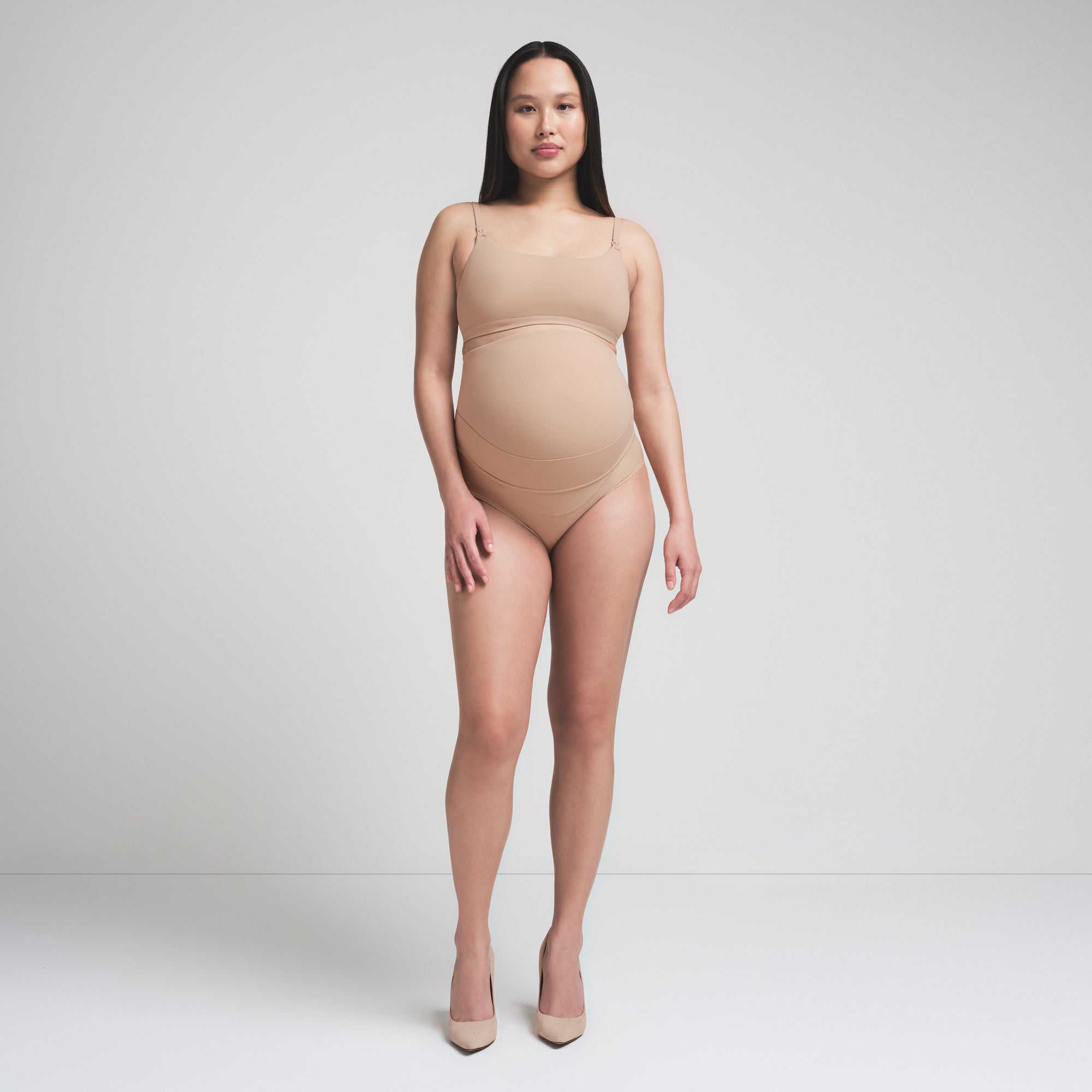 SKIMS FITS EVERYBODY MATERNITY BANDED HIGH-WAISTED BRIEF | CLAY - Sneaker Türkiye