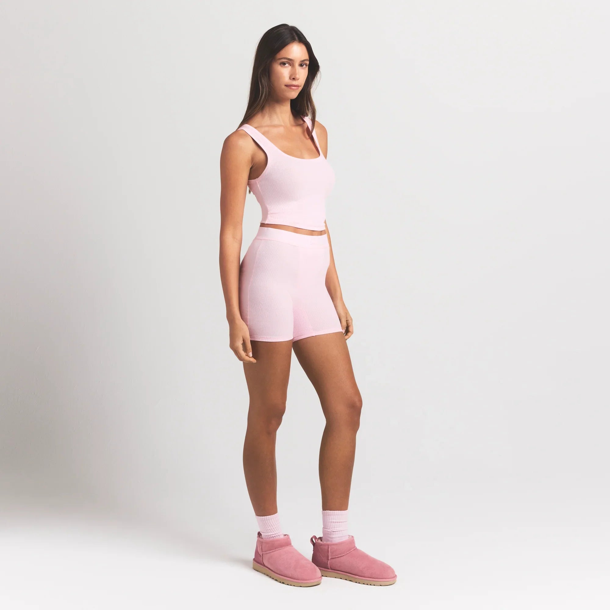 SKIMS COTTON RIB BOXER | CHERRY BLOSSOM - Sneaker Türkiye