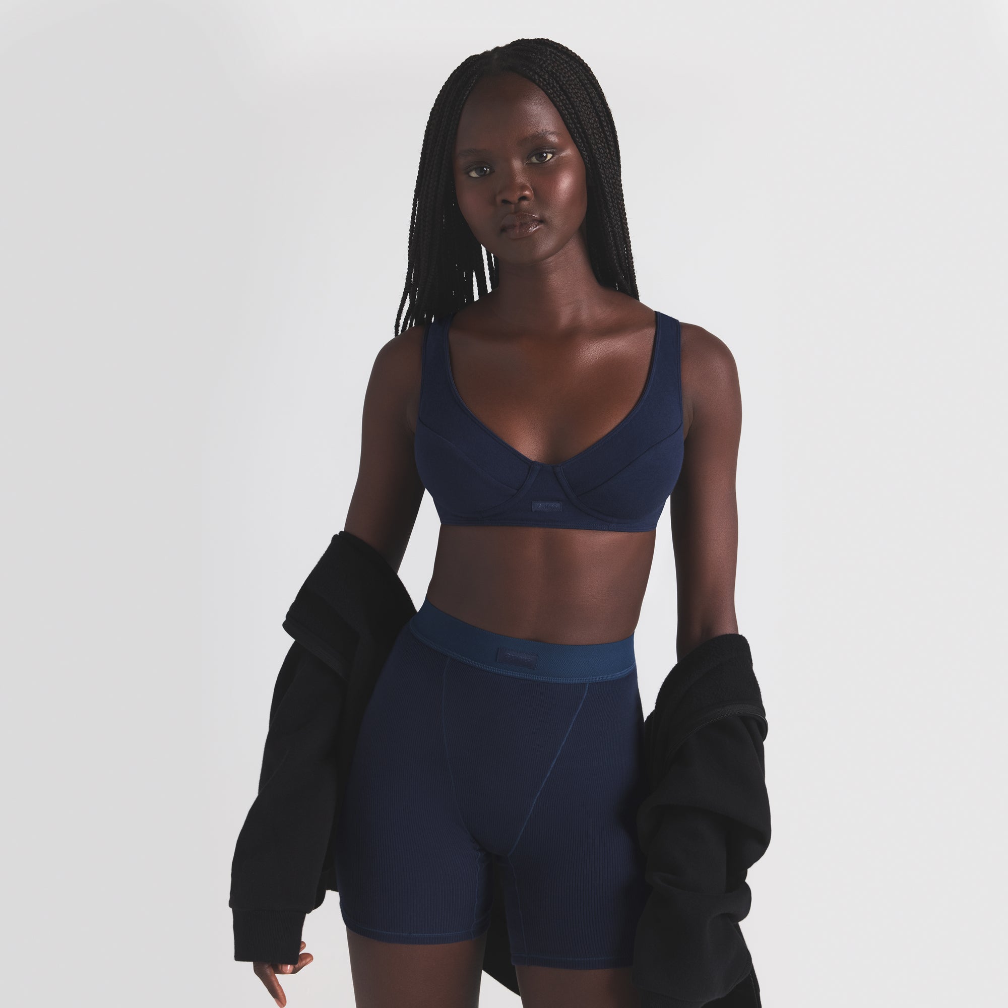 SKIMS COTTON RIB BOXER | NAVY - Sneaker Türkiye