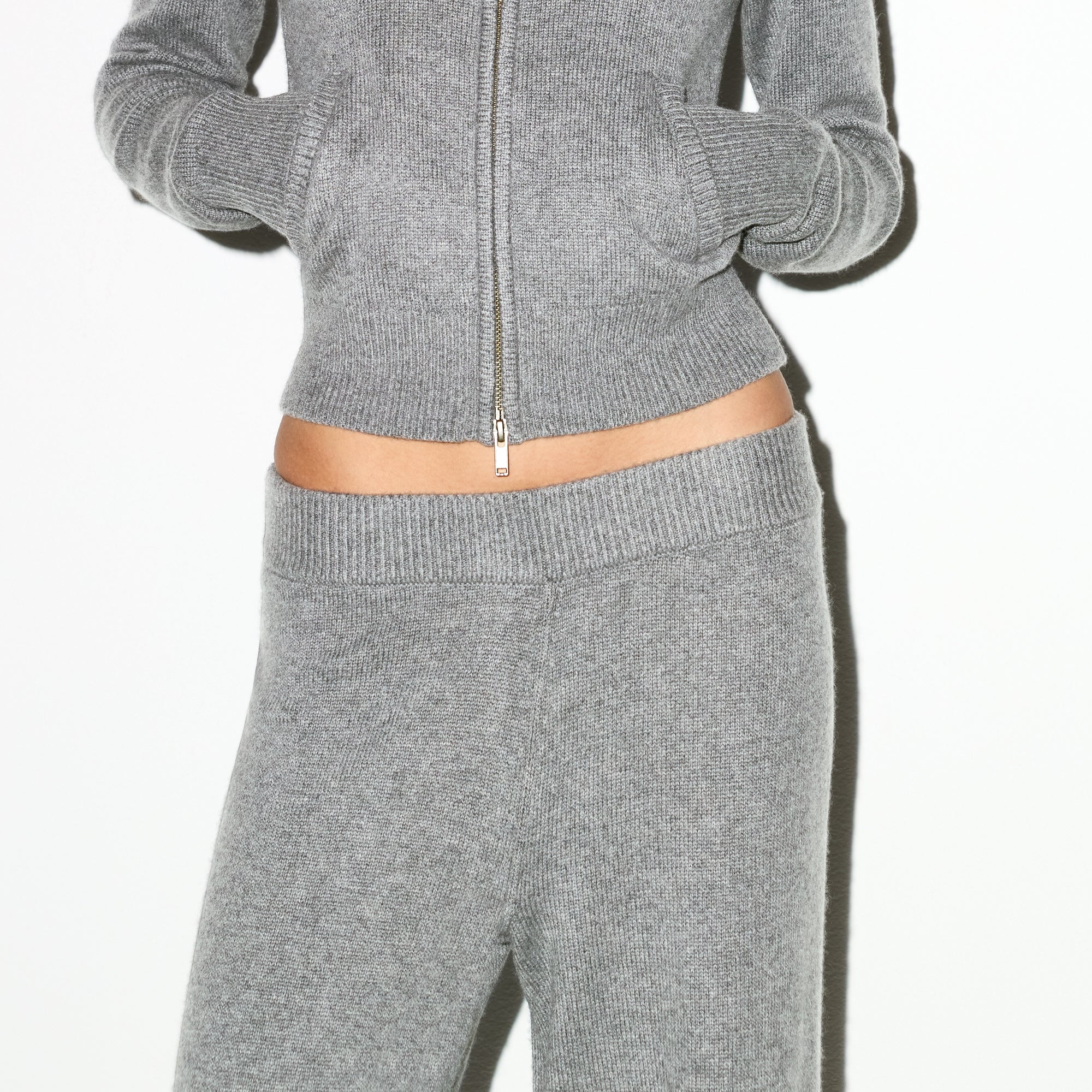 SKIMS CASHMERE WIDE LEG PANT | DARK HEATHER GREY - Sneaker Türkiye