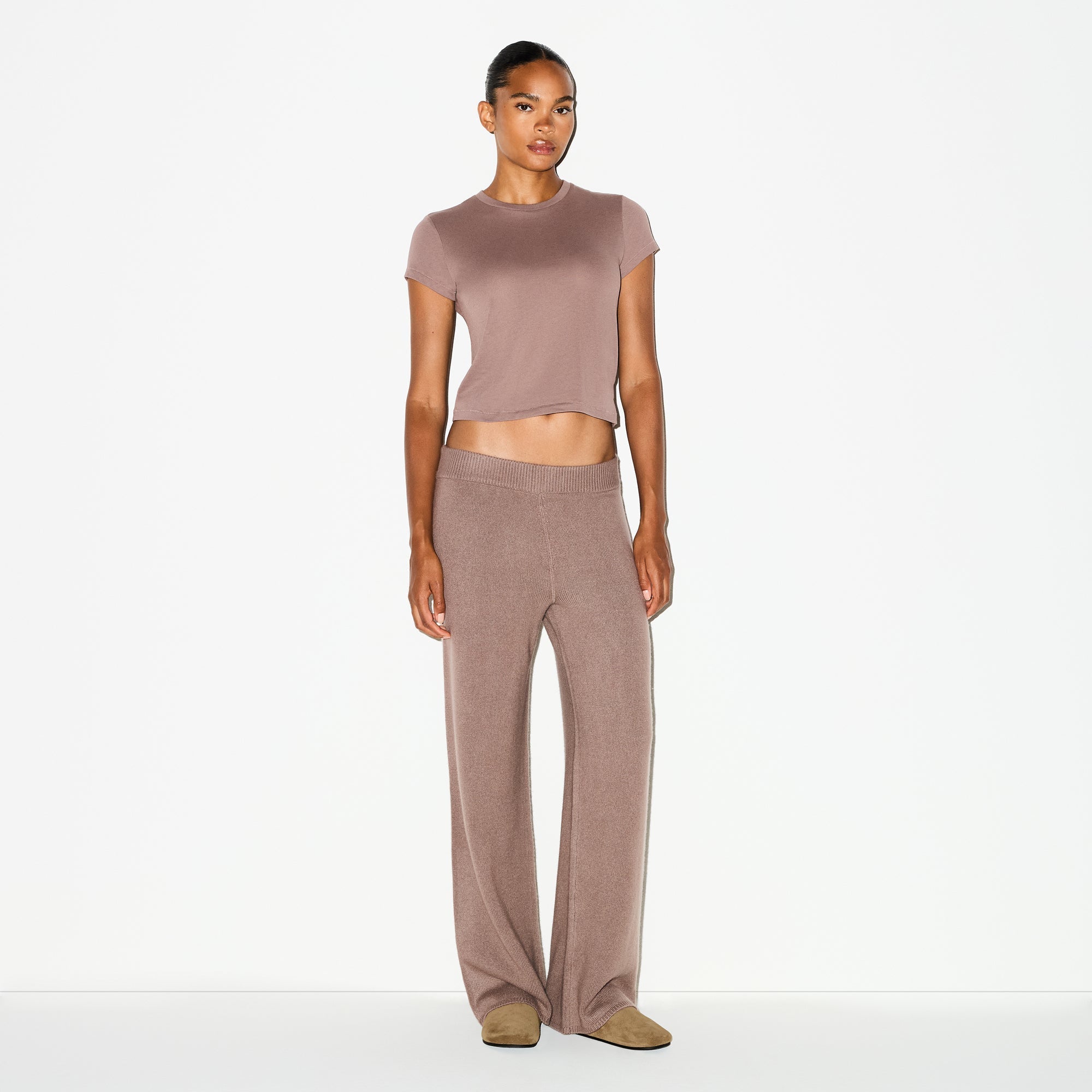 SKIMS CASHMERE WIDE LEG PANT | UMBER - Sneaker Türkiye