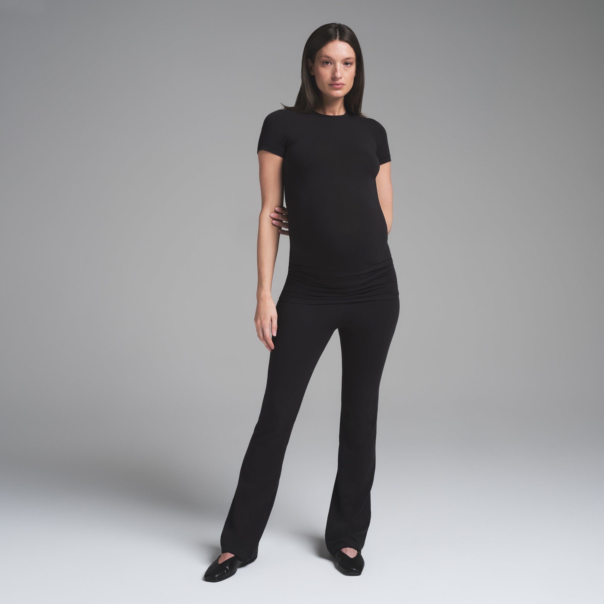 SKIMS COTTON JERSEY MATERNITY FOLDOVER PANT | SOOT - Sneaker Türkiye