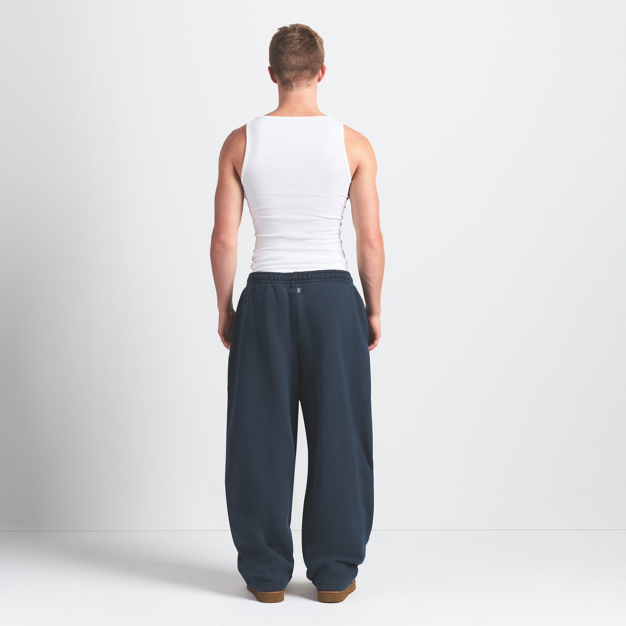 SKIMS HEAVYWEIGHT FLEECE MENS STRAIGHT LEG PANT | NAVY - Sneaker Türkiye