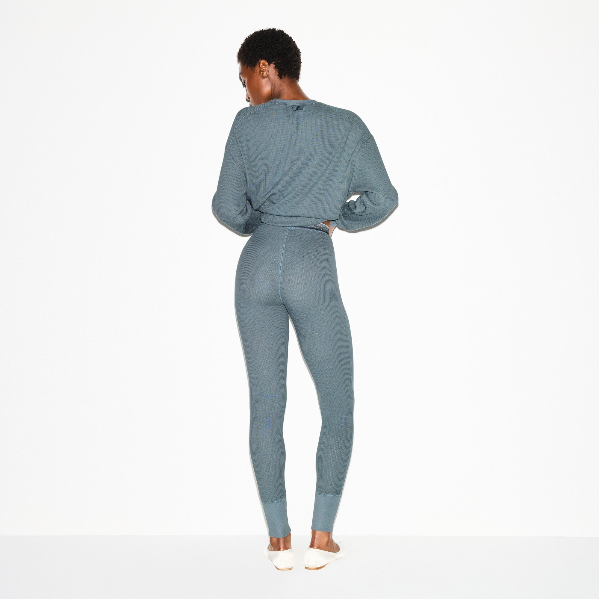 SKIMS HEAVY WAFFLE BUTTON FRONT LEGGING | ZIRCON - Sneaker Türkiye