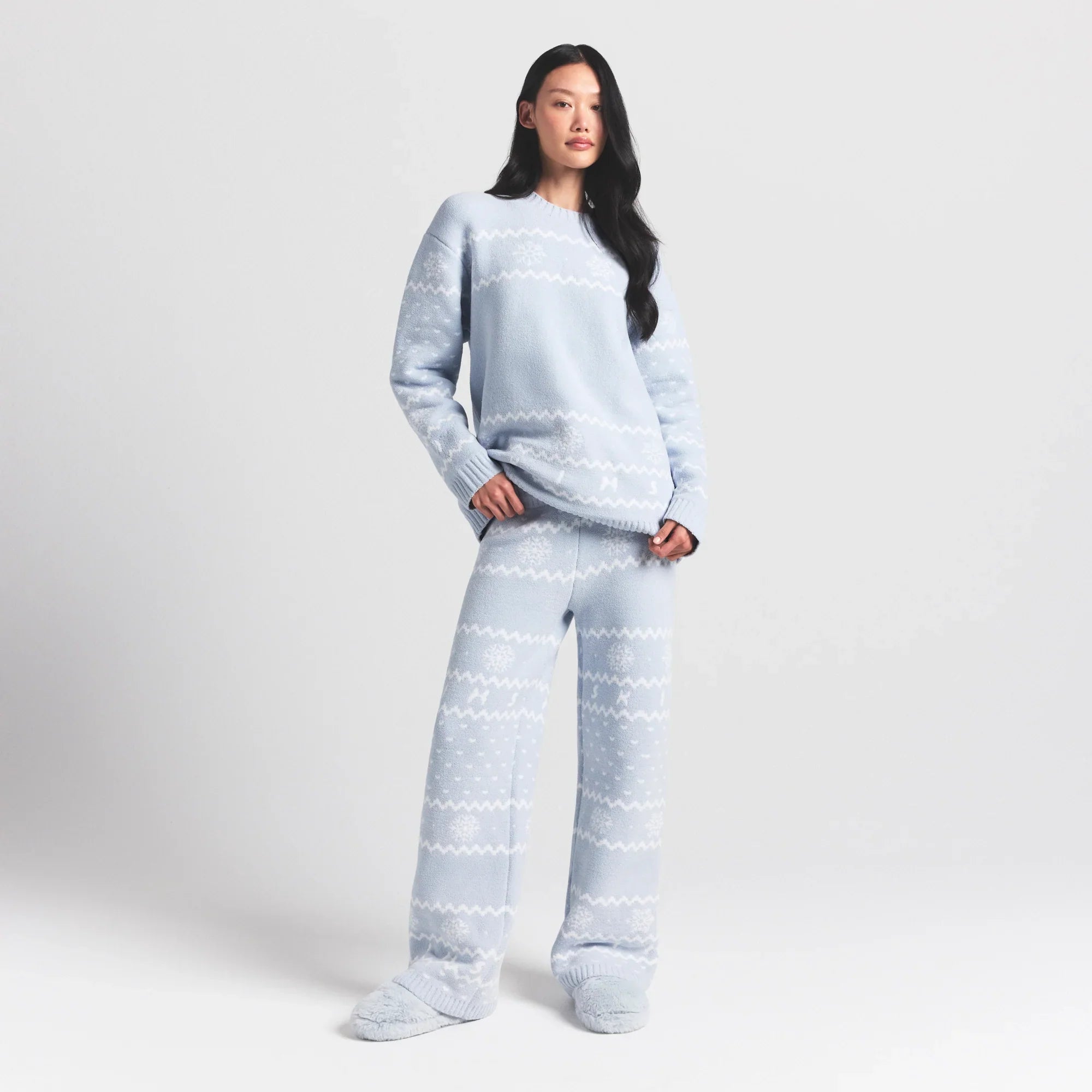 SKIMS COZY LIGHT PANT | ZEN BLUE HEART FAIR ISLE - Sneaker Türkiye