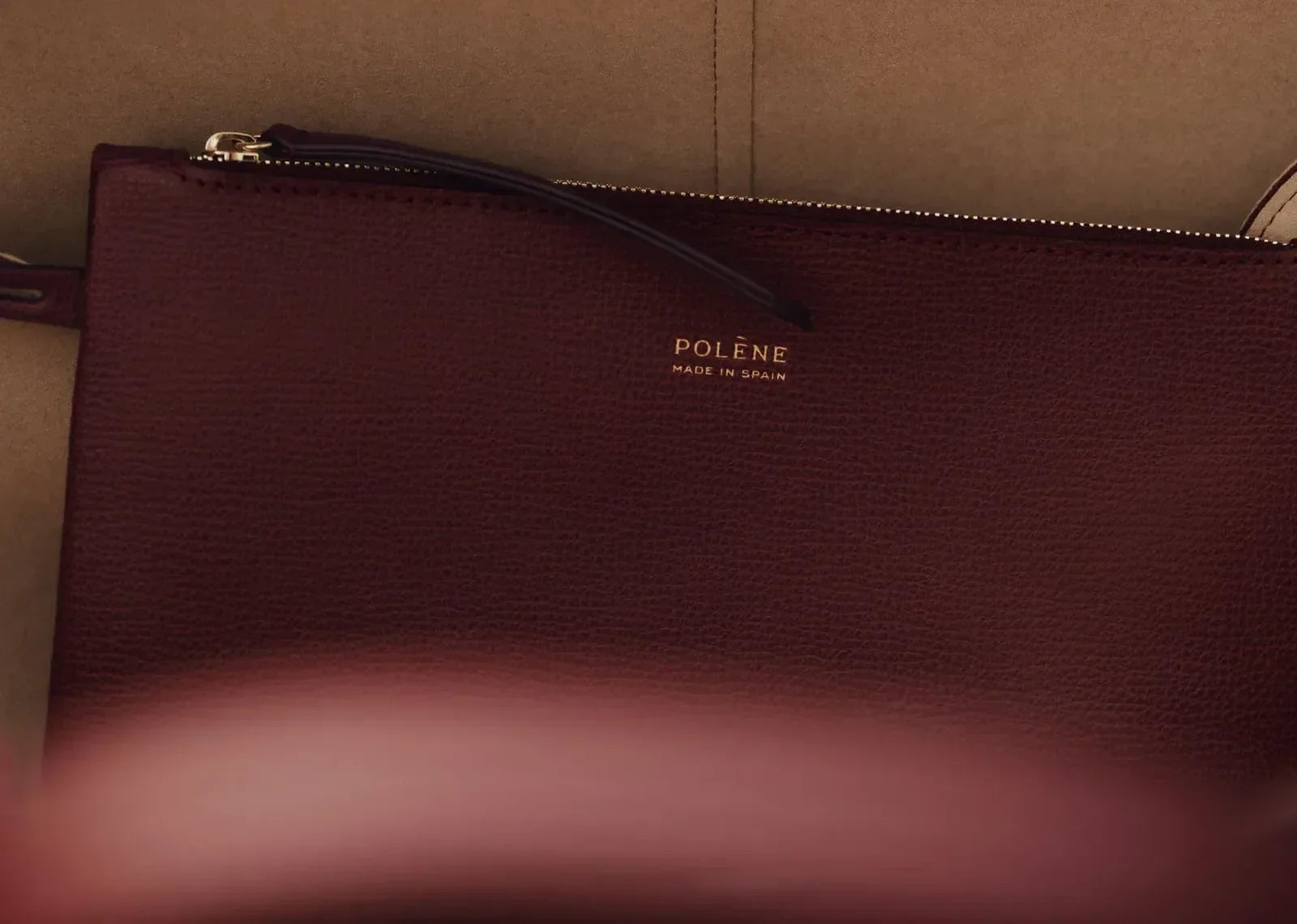Polène Cyme Mini Edition Textured Black Cherry - Sneaker Türkiye
