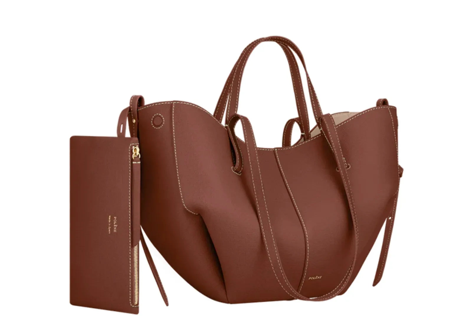 Polène Cyme Mini Edition Textured Cognac - Sneaker Türkiye