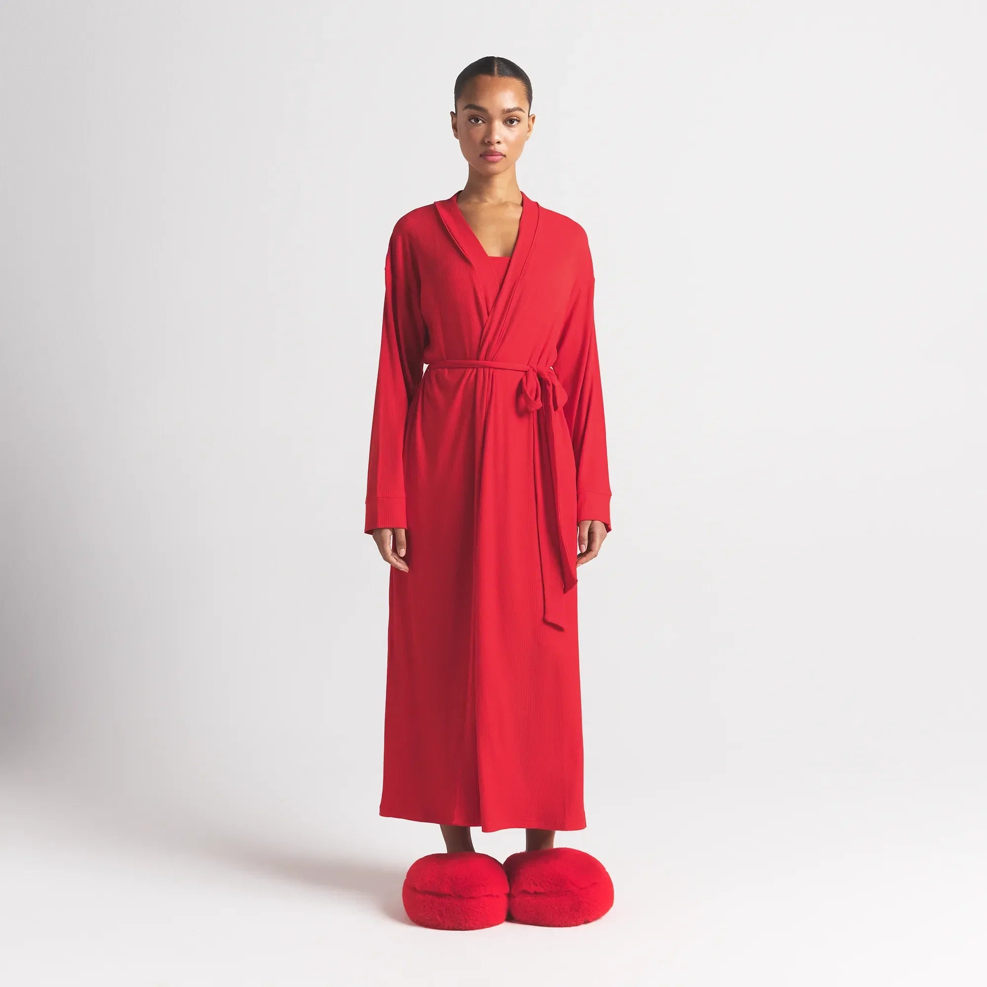 SKIMS SOFT LOUNGE LONG ROBE | CHERRY - Sneaker Türkiye