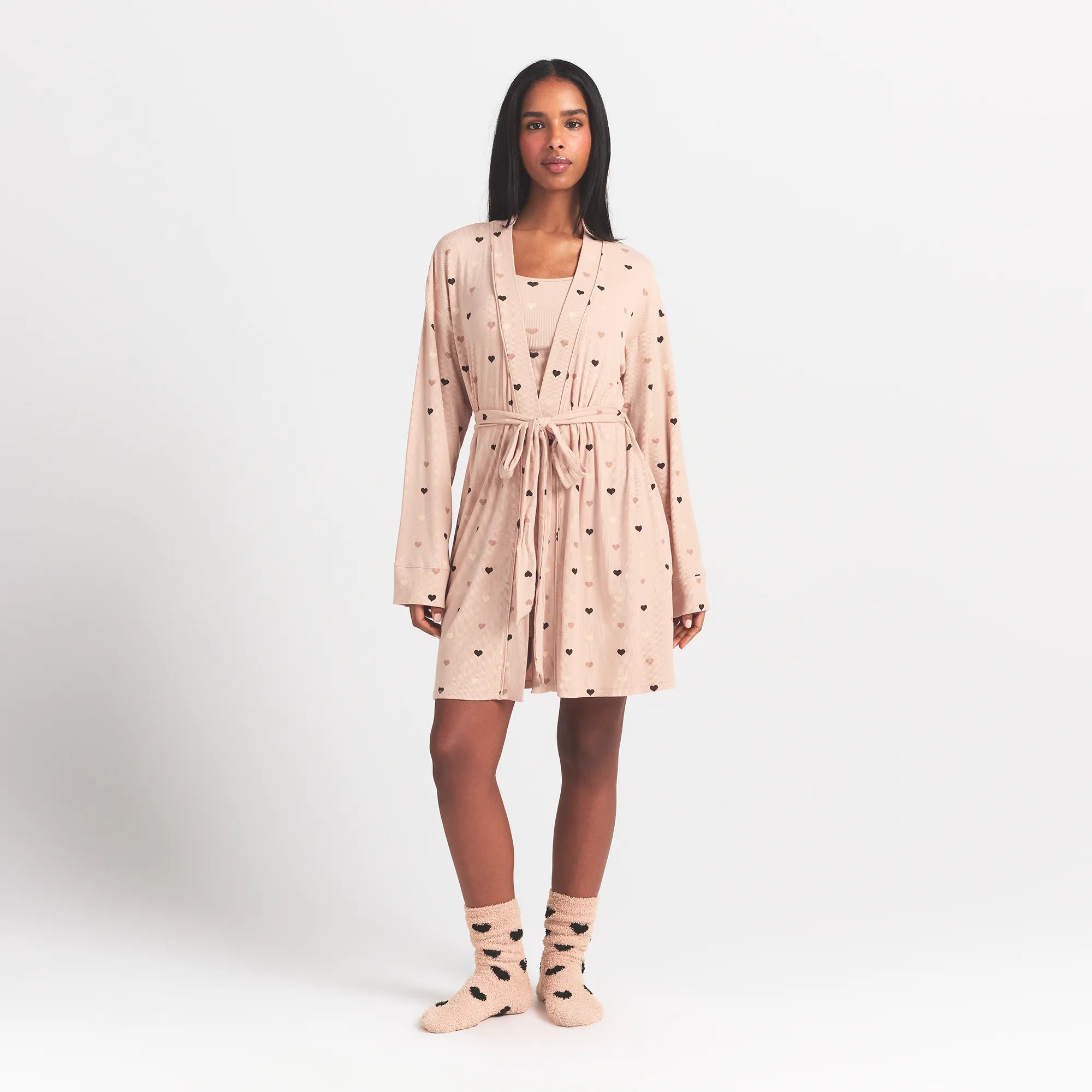 SKIMS SOFT LOUNGE ROBE | MICA MINI HEART HALFDROP - Sneaker Türkiye
