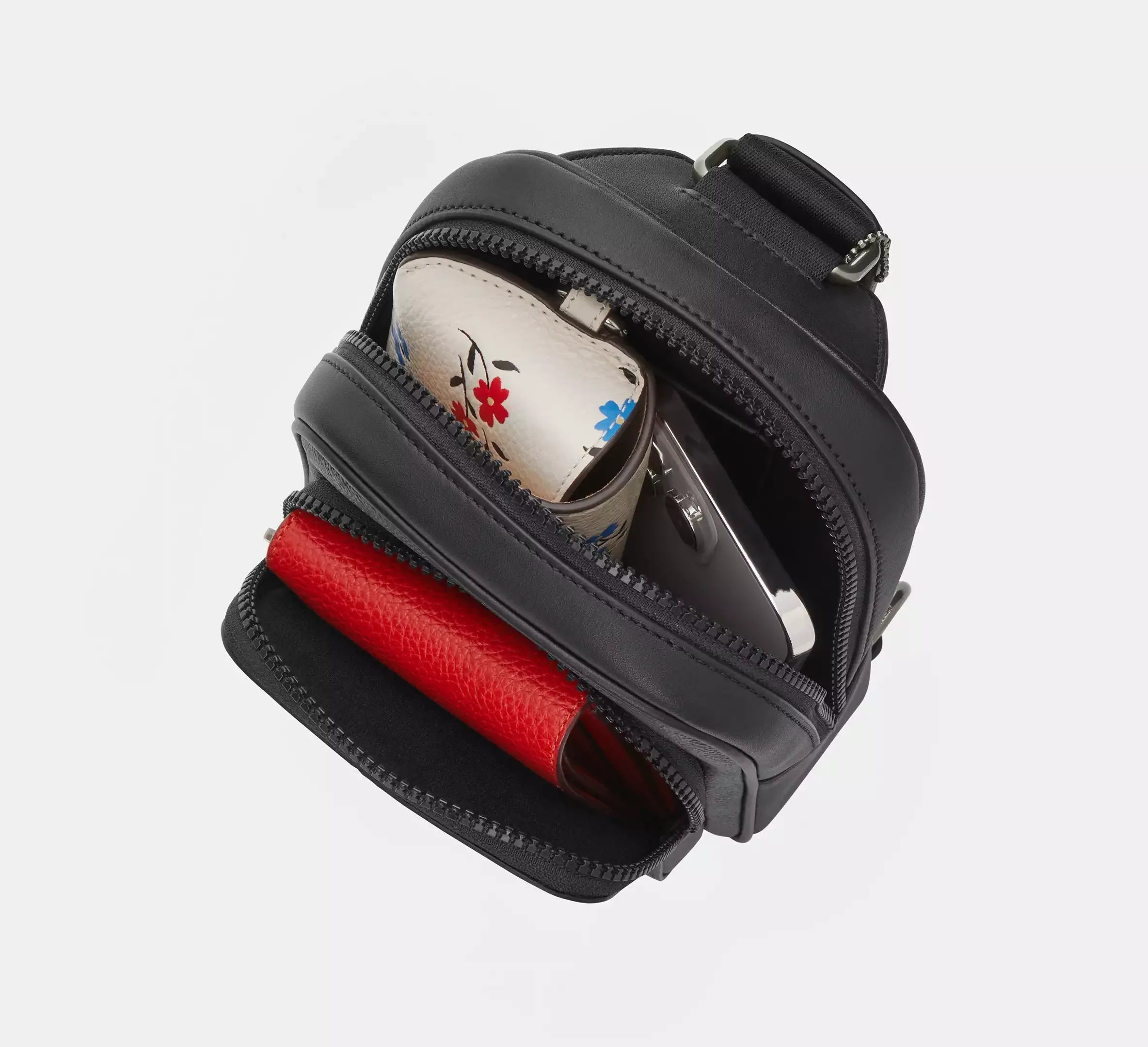 Coach Racer Sling Pack In Signature – Gunmetal/Chalk/Black - Sneaker Türkiye