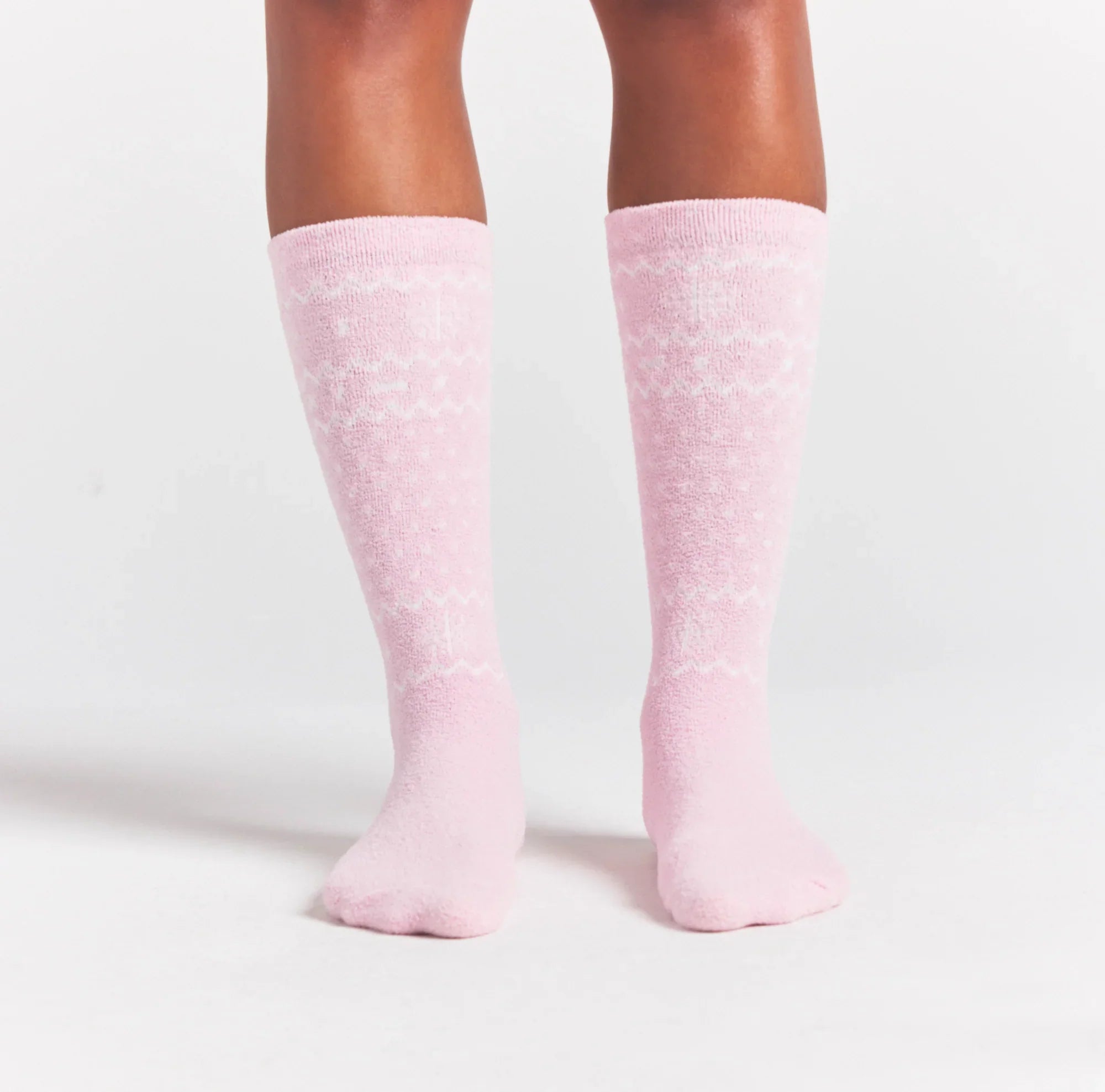 SKIMS COZY LITE SOCK | BABY PINK HEART FAIR ISLE - Sneaker Türkiye