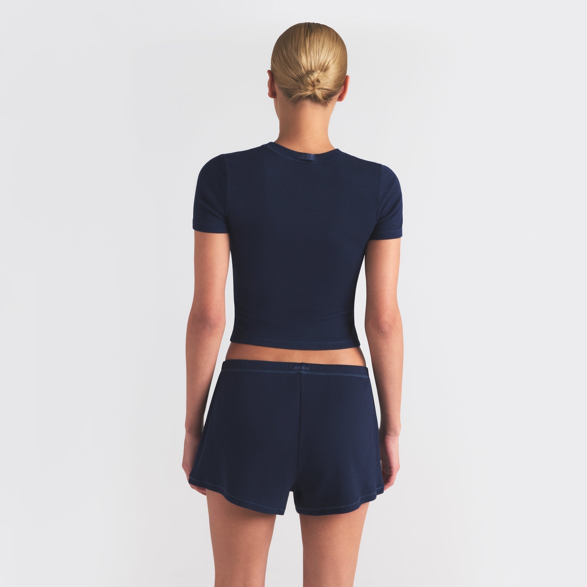 SKIMS COTTON RIB LOOSE SHORT | NAVY - Sneaker Türkiye