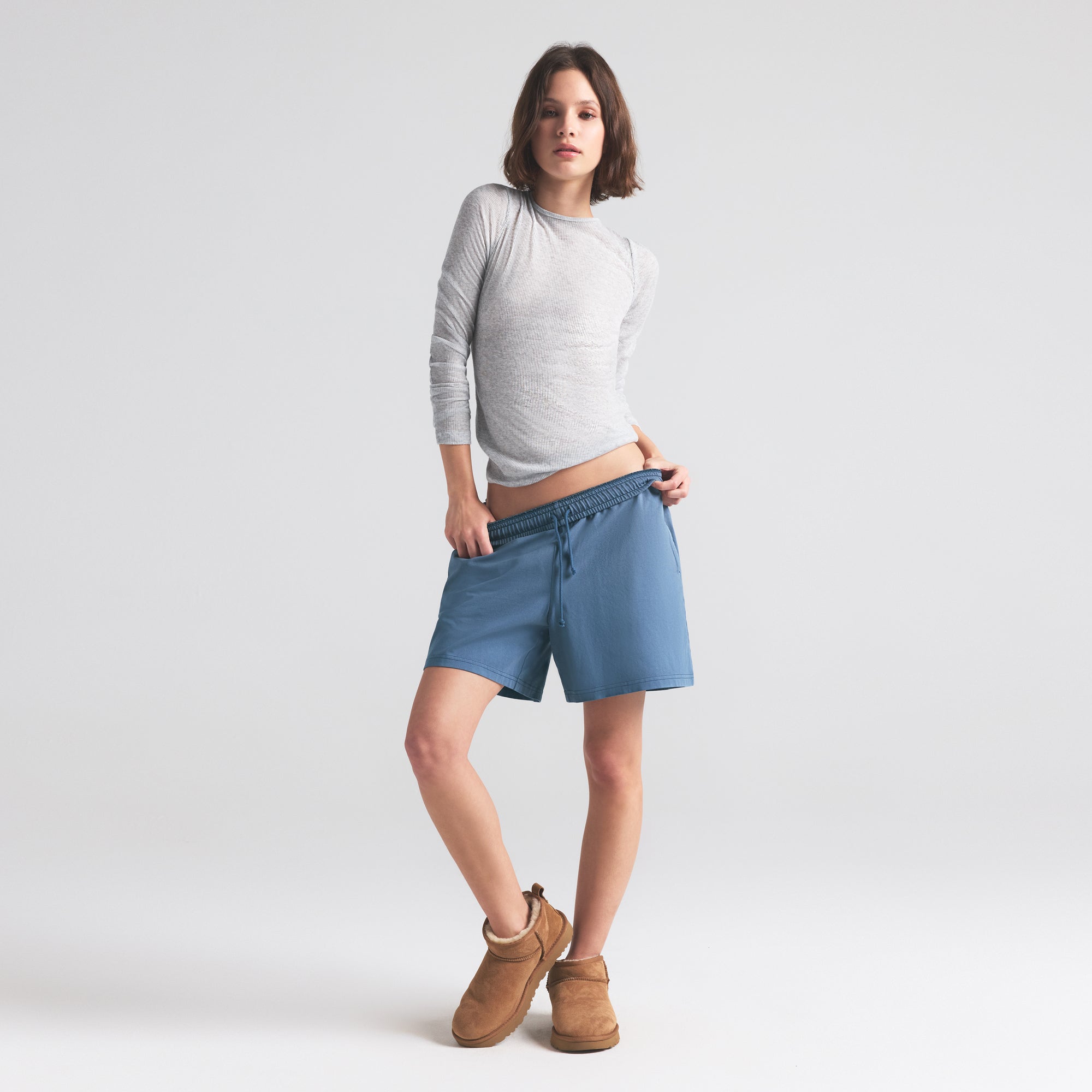 SKIMS OUTDOOR HEAVY JERSEY LONG SHORT | HARBOR - Sneaker Türkiye