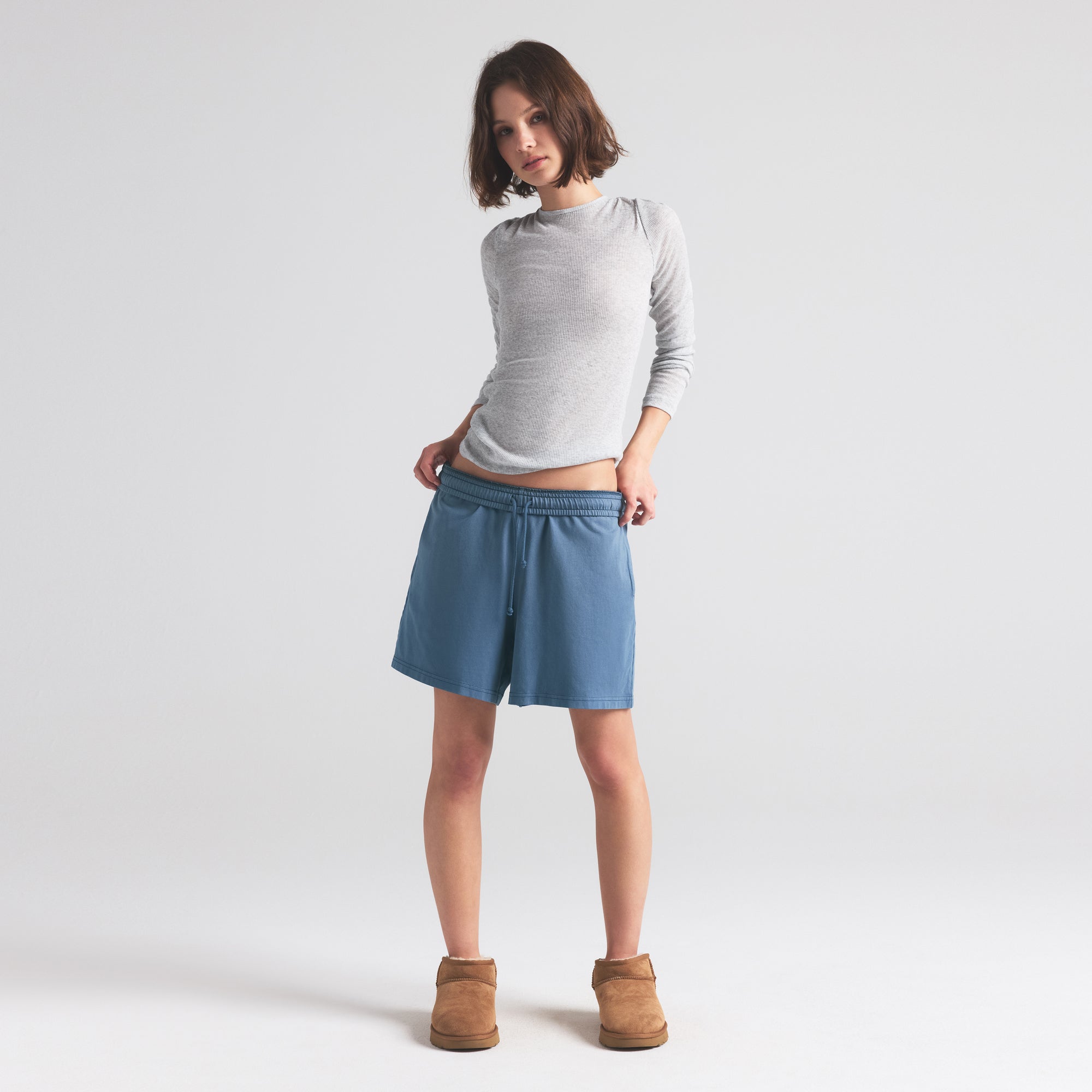 SKIMS OUTDOOR HEAVY JERSEY LONG SHORT | HARBOR - Sneaker Türkiye