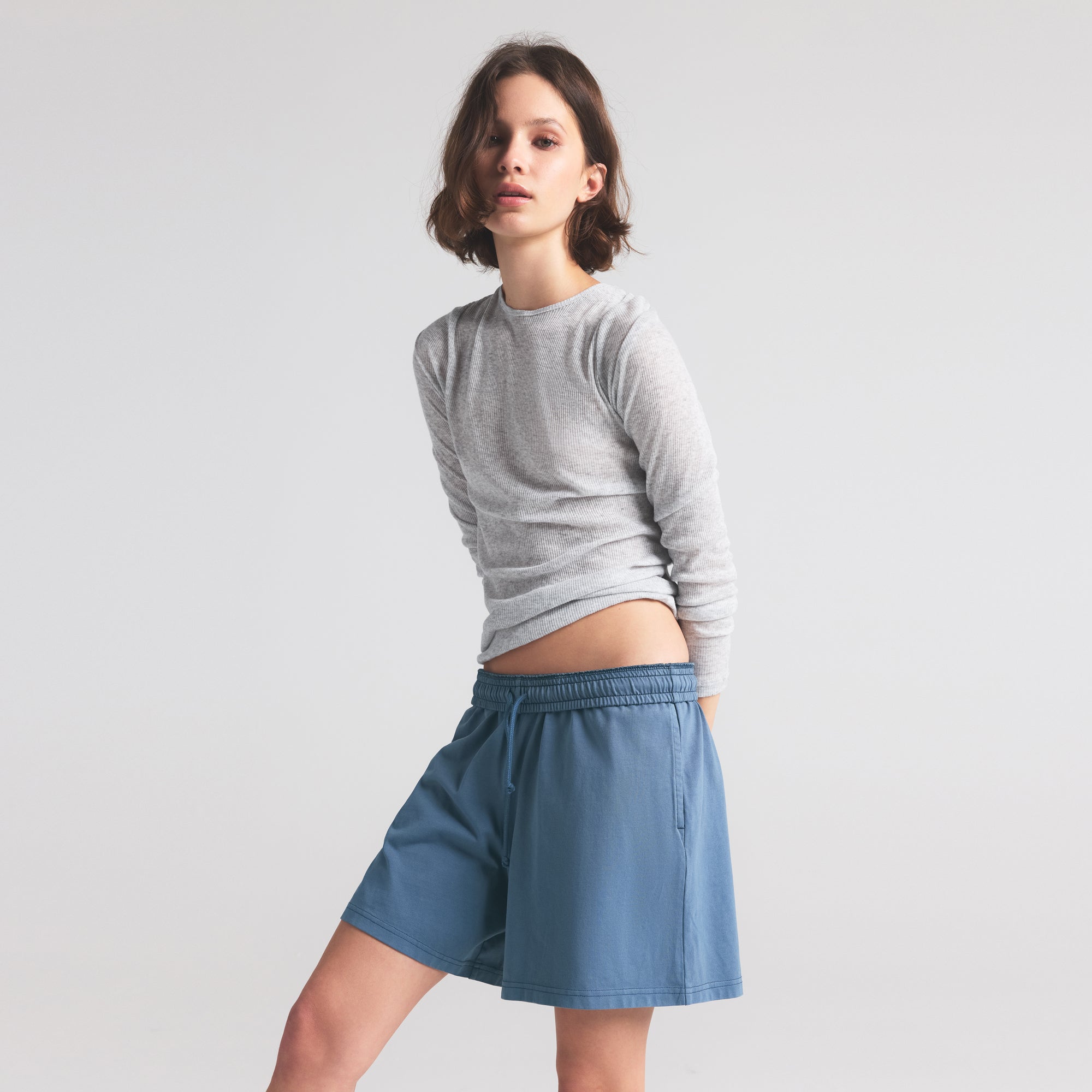 SKIMS OUTDOOR HEAVY JERSEY LONG SHORT | HARBOR - Sneaker Türkiye