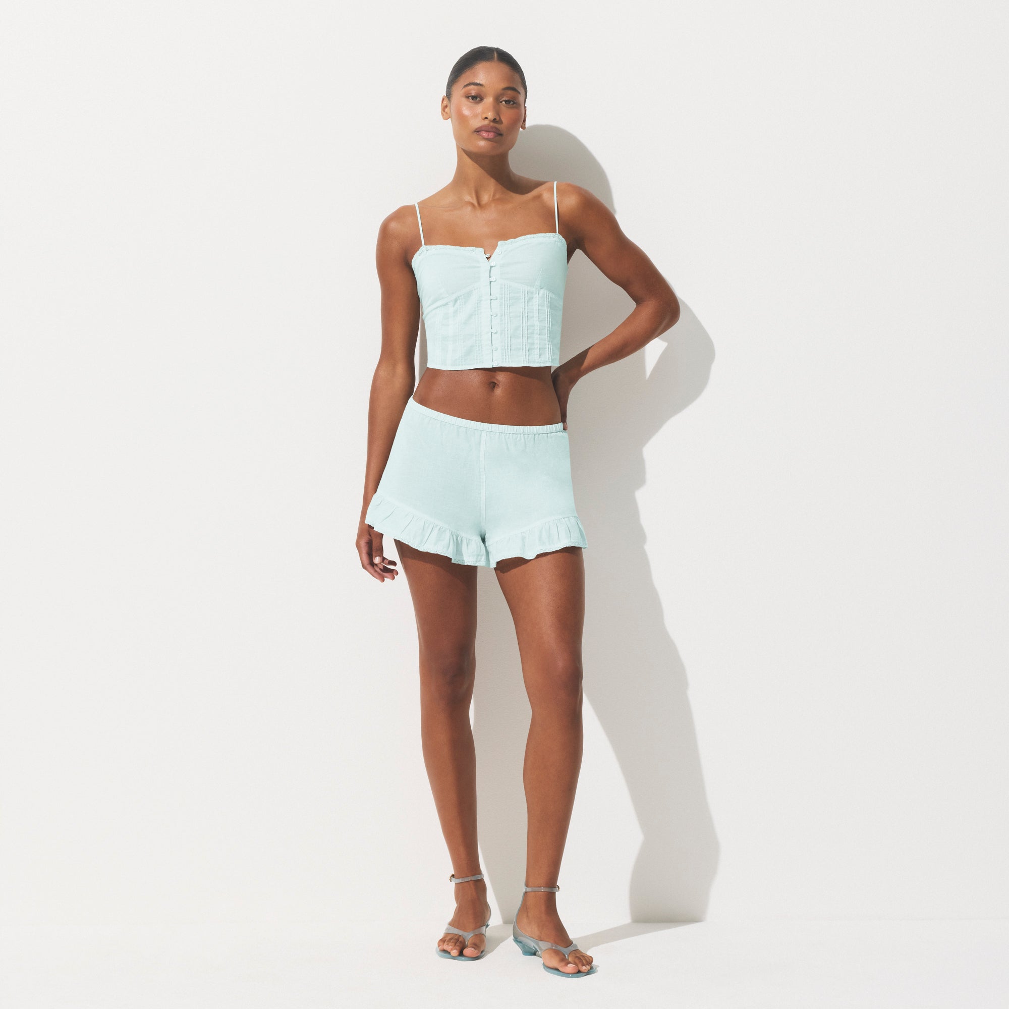 SKIMS COTTON VOILE SHORT | FROST - Sneaker Türkiye