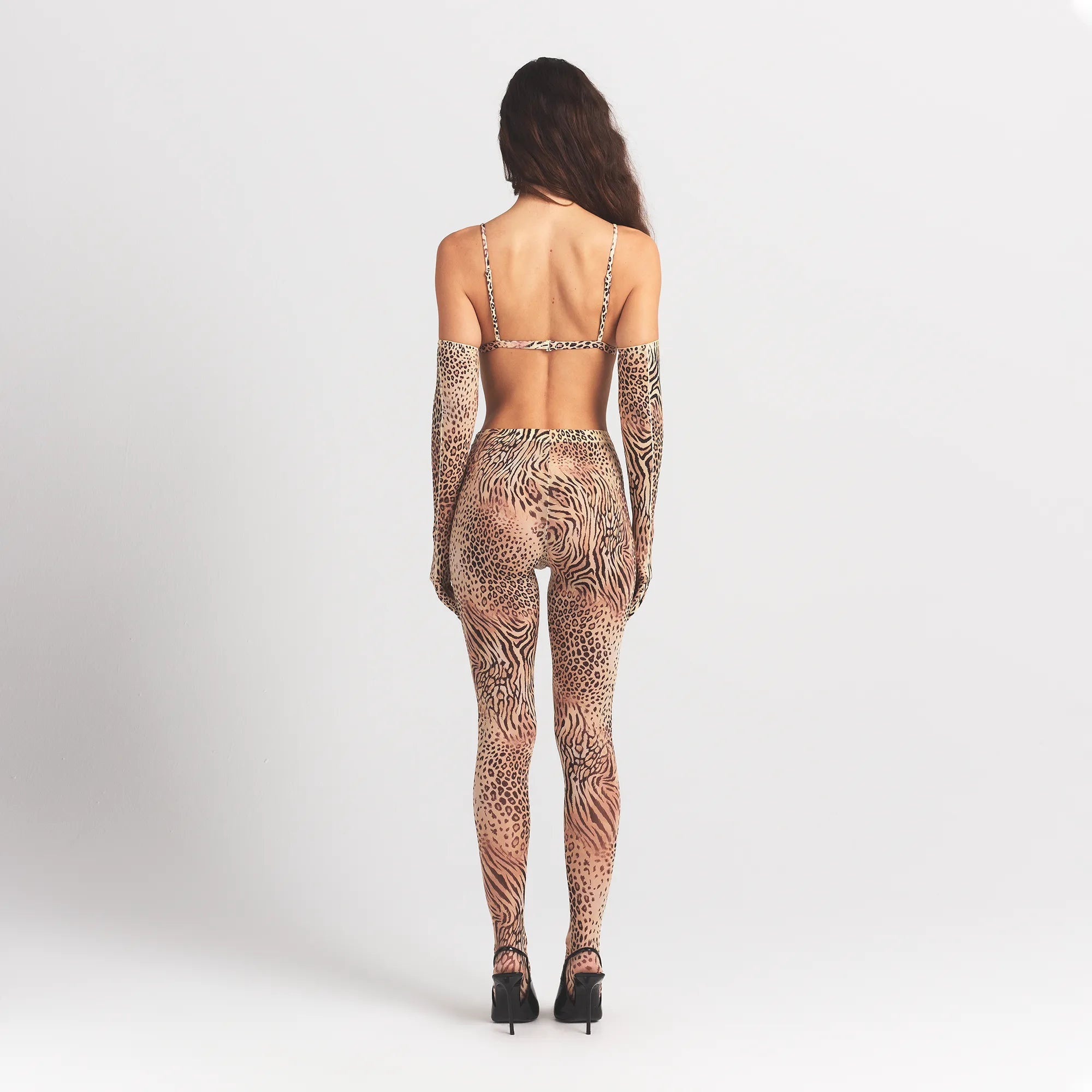 SKIMS MILKY SHEER FOOTED LEGGING | SAND MULTI ANIMAL - Sneaker Türkiye