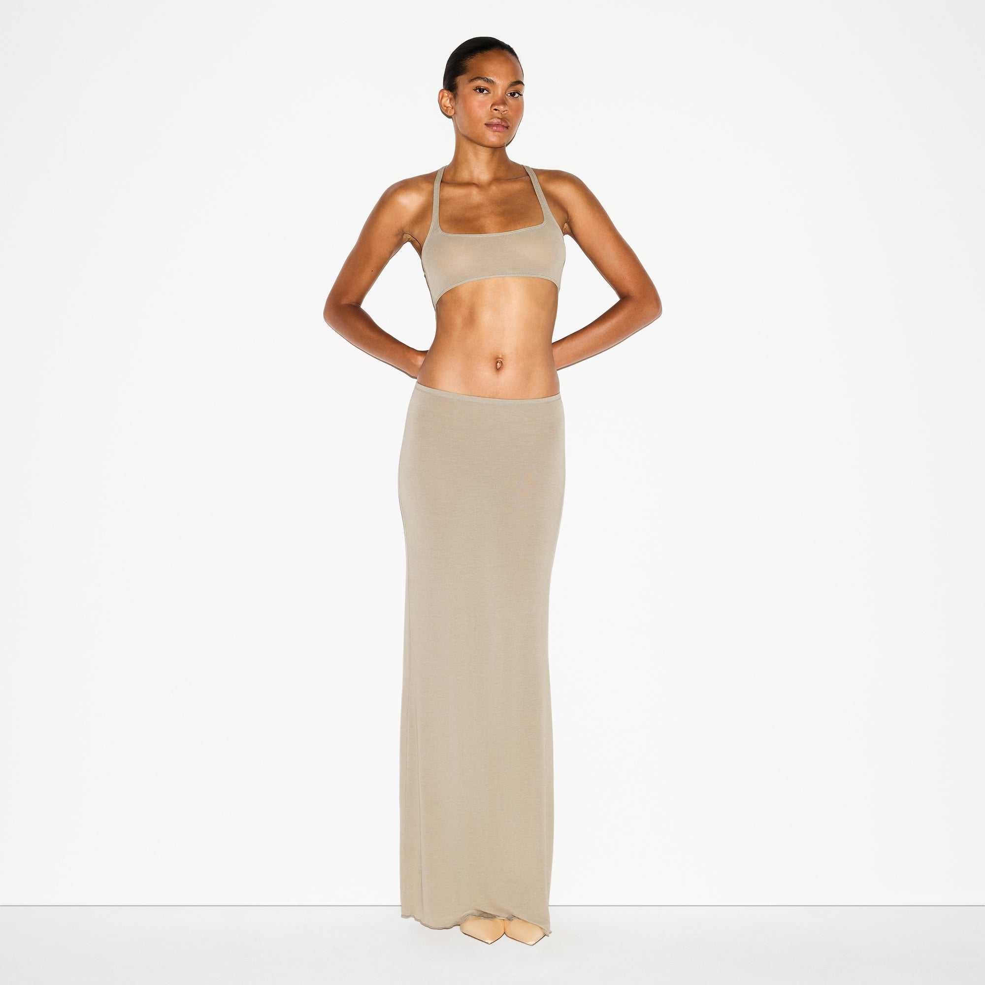 SKIMS SHEER MODAL LONG SKIRT | DUNE - Sneaker Türkiye