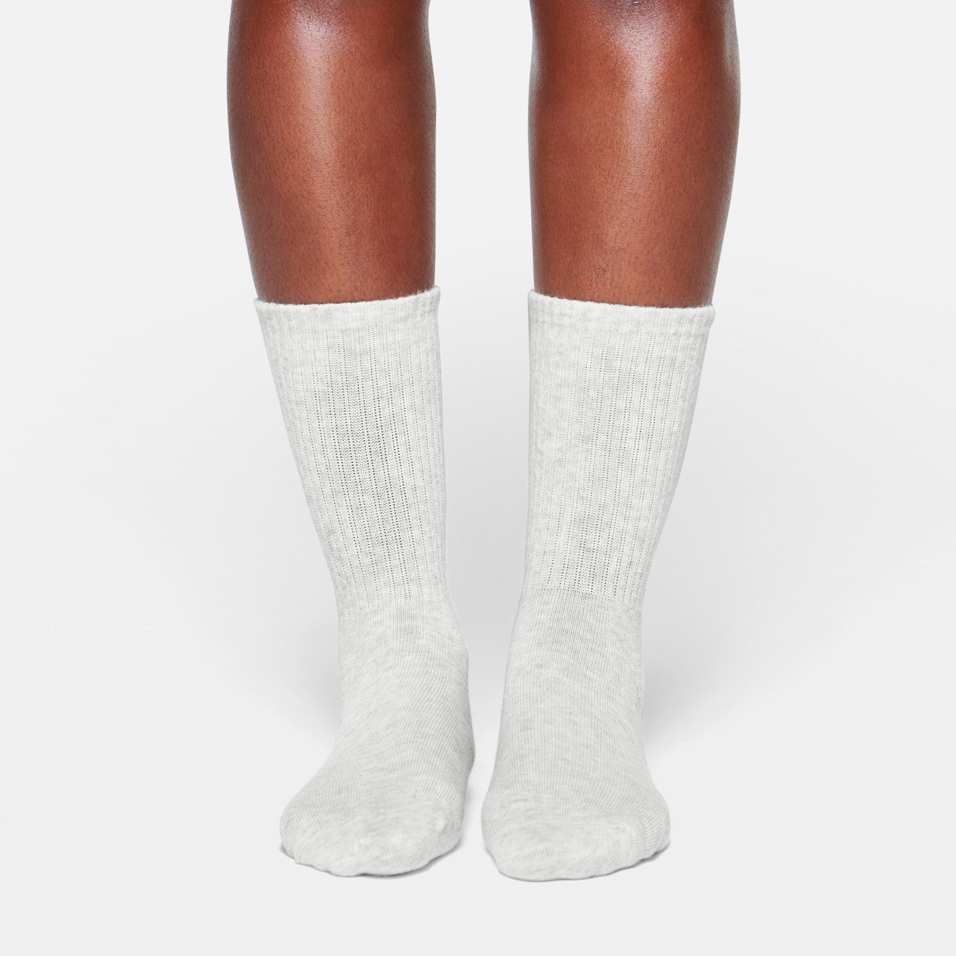 SKIMS RIBBED CREW SOCK | LIGHT HEATHER GREY - Sneaker Türkiye